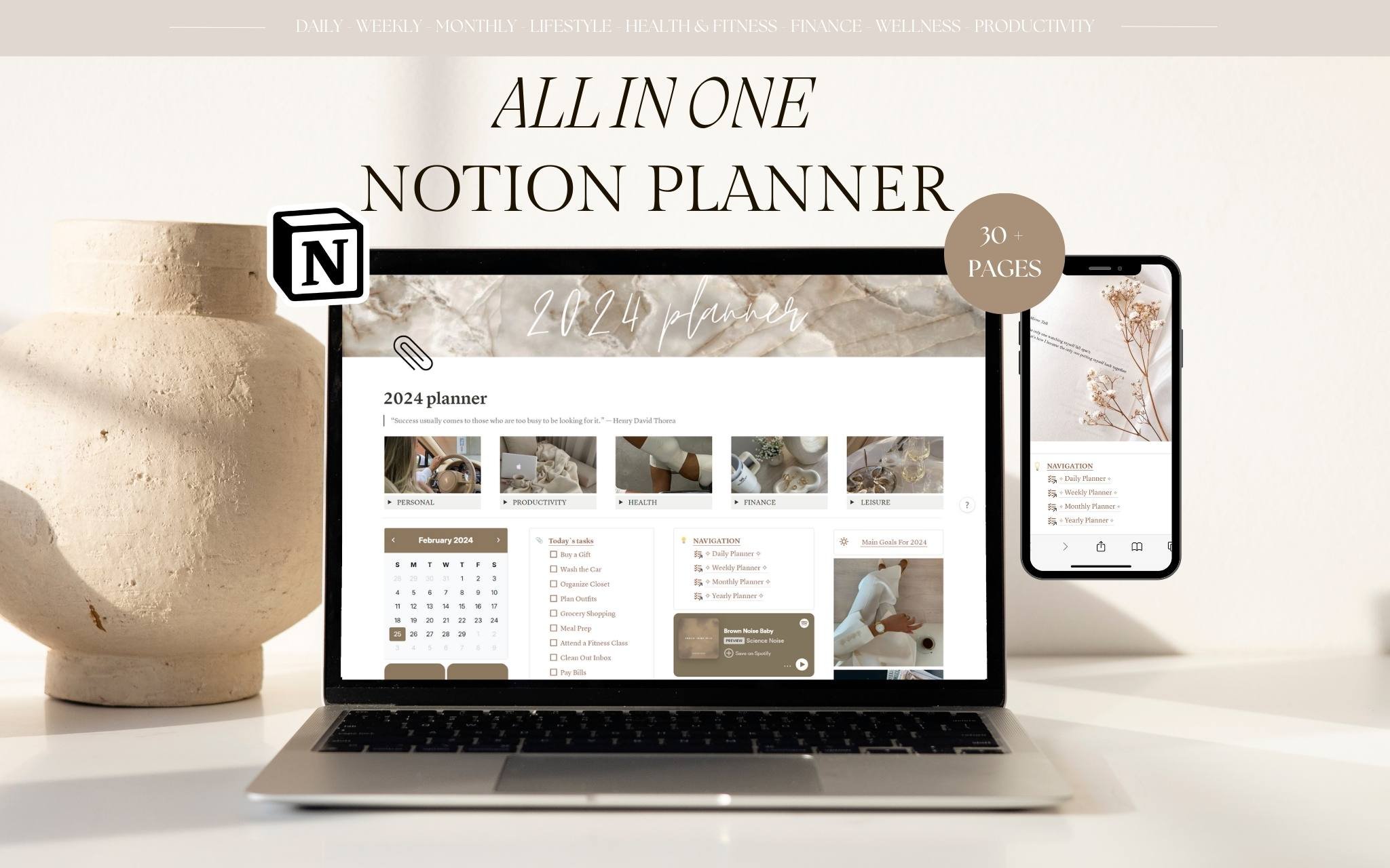 Simplify Life, Elevate Goals: The Ultimate Notion Planner
