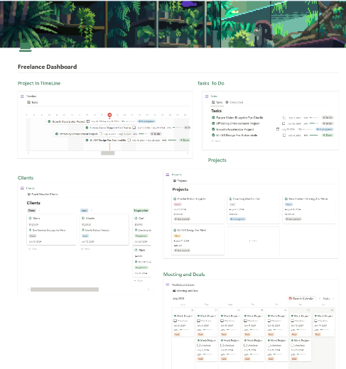 Freelance OS is an all-in-one Notion template to manage your projects and clients.
