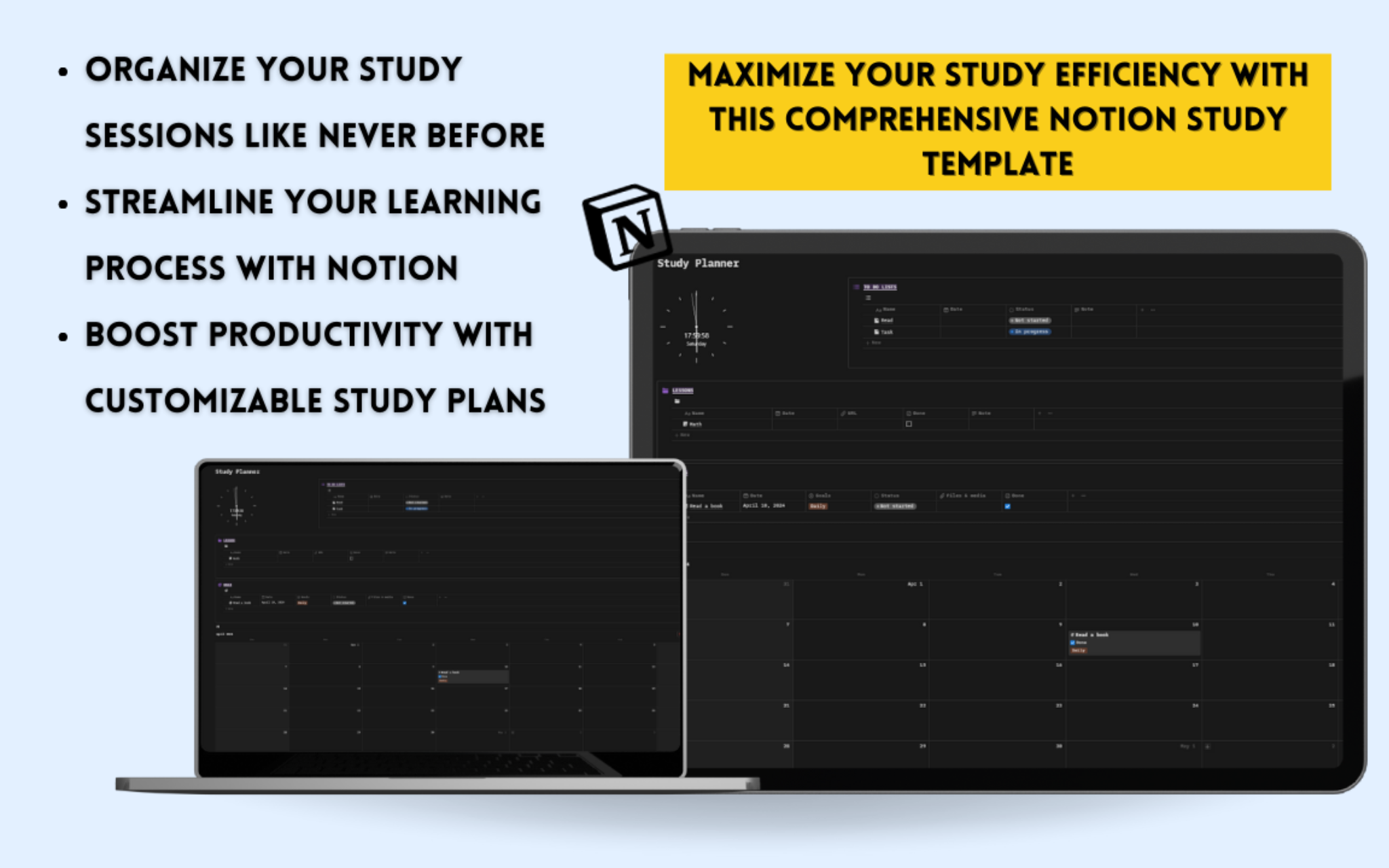 Elevate your student life with our top-rated study planner. Organize class notes, manage student org activities, and achieve academic success effortlessly with our student planner.