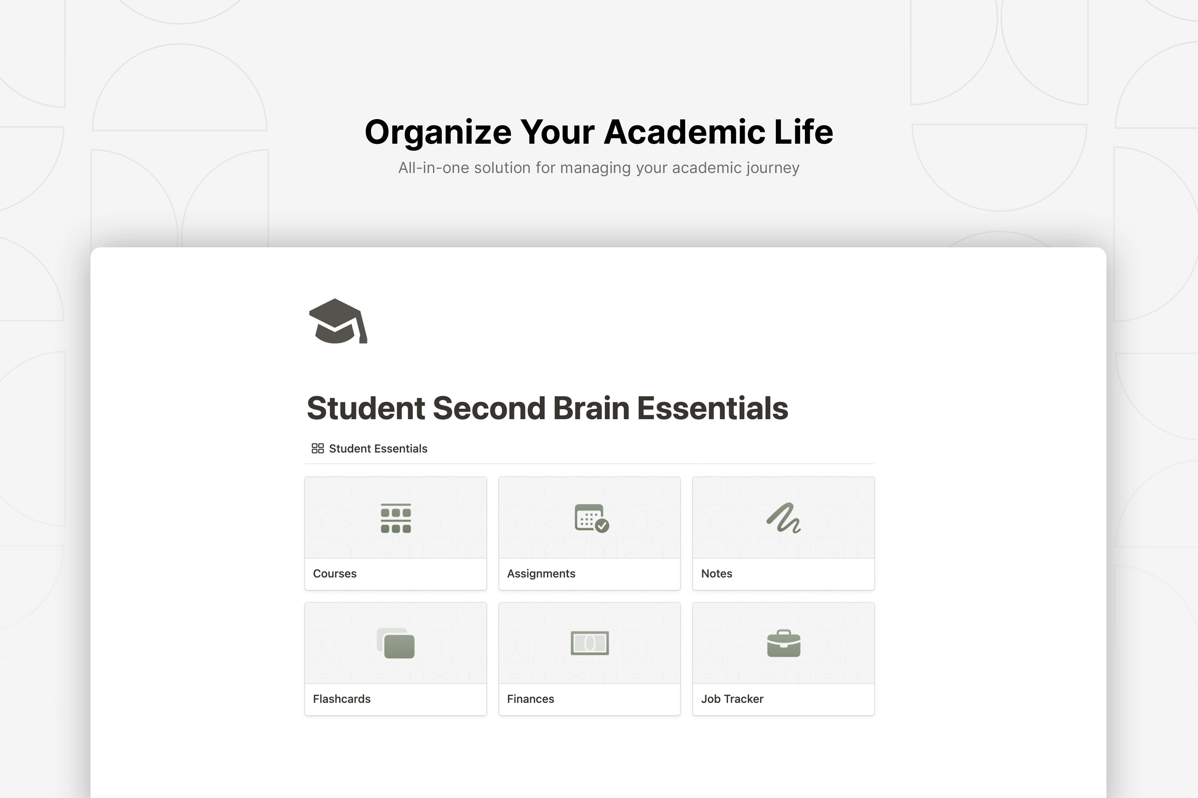 The Student Essentials helps students efficiently organize their academic life.