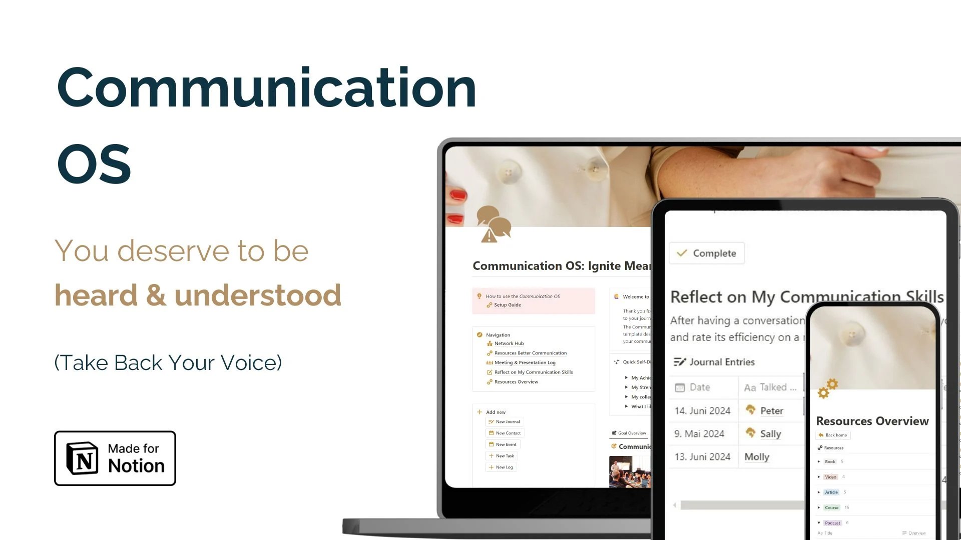 All-in-one Notion Operating System to improve your communication skills. Communication OS is built to help you ignite your communication skills, speak up and building stronger connections.
