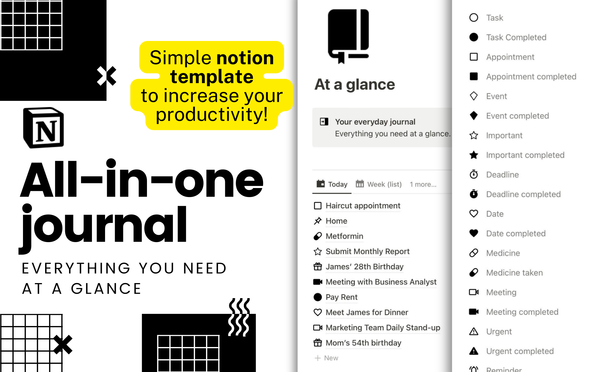 Stop overcomplicating your everyday task planning with this simple and user-friendly notion template, by having everything at a glance.