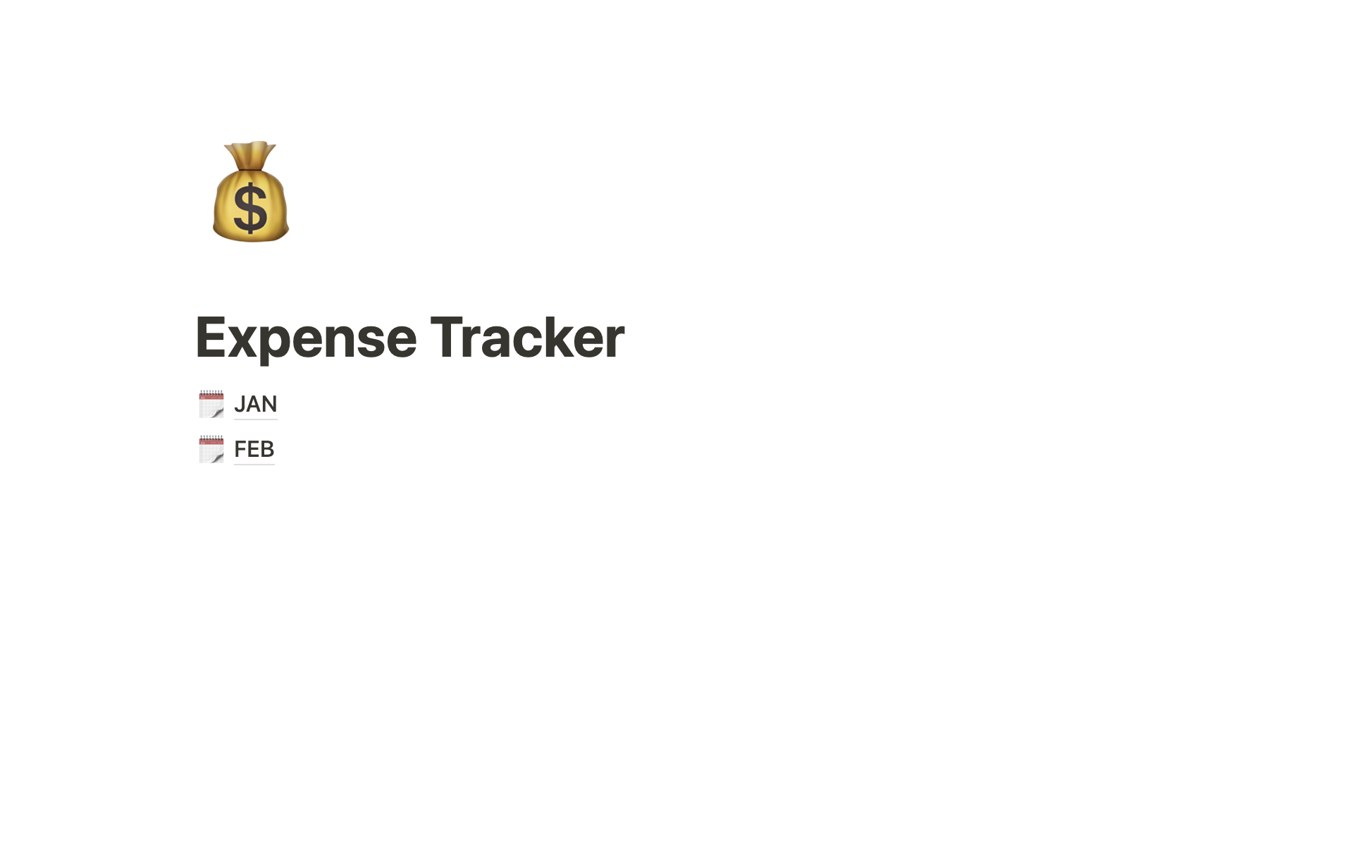 En forhåndsvisning av mal for Student Expense Tracker