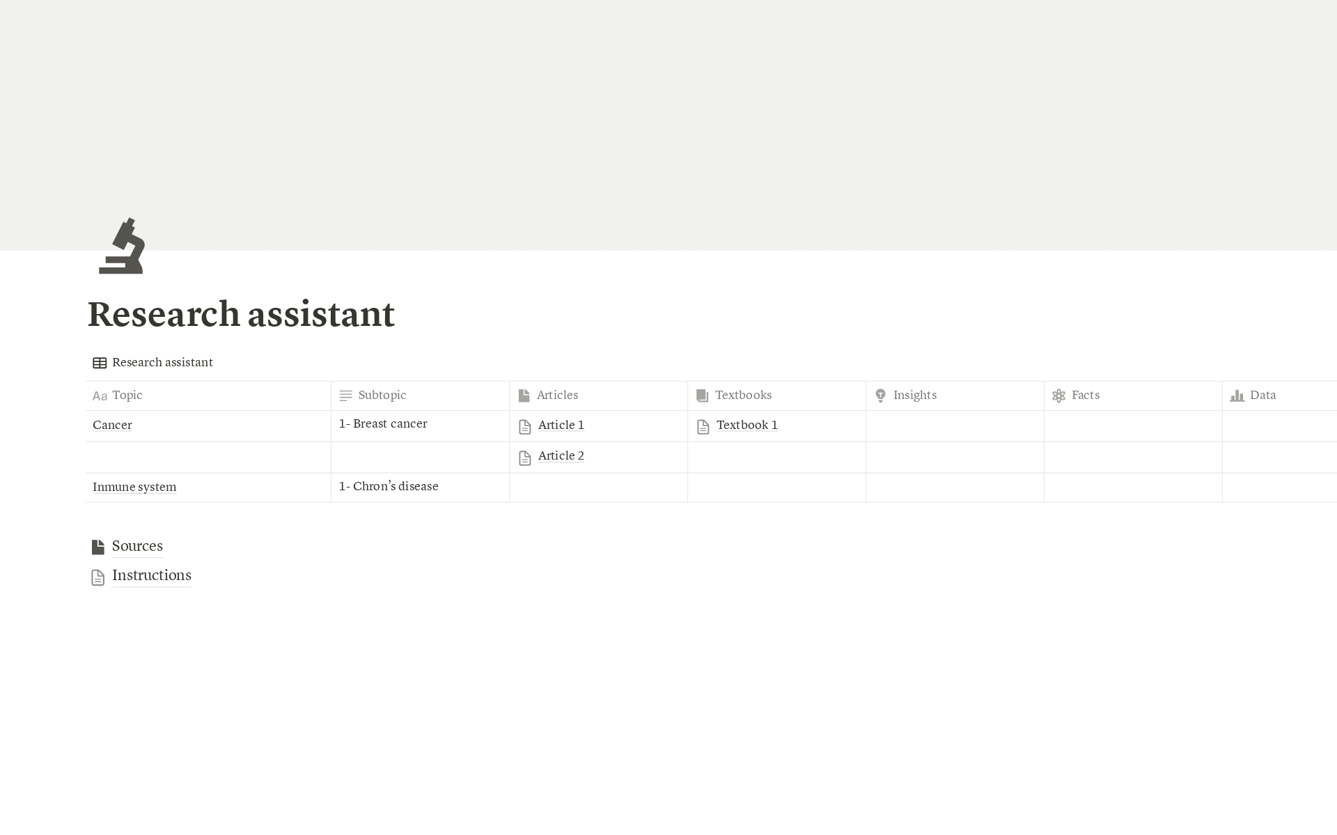 A template preview for Research assistant for scientists