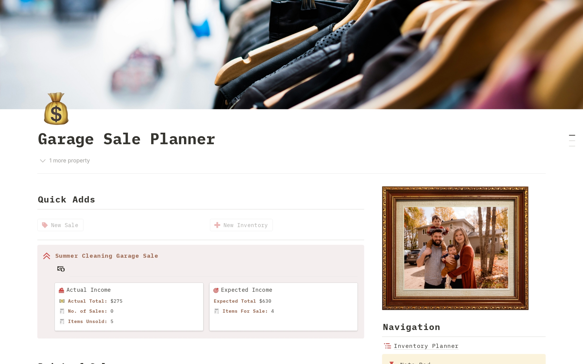 Introducing our estate sale Notion template, complete with an estate sale log inventory tracker, estate sale spreadsheet, estate sale transaction tracker, and estate sales tracker. This elegant and user-friendly toolkit simplifies organizing and managing your estate sale, ensurin