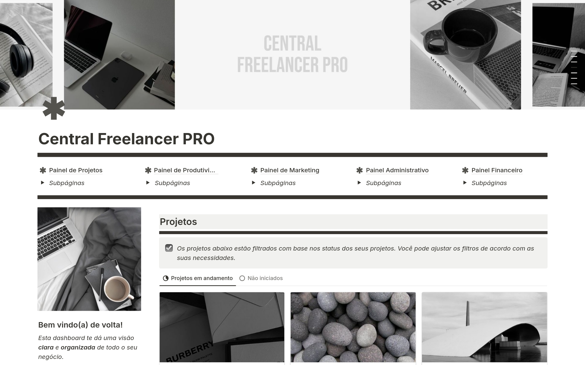 A template preview for Central Freelancer Pro