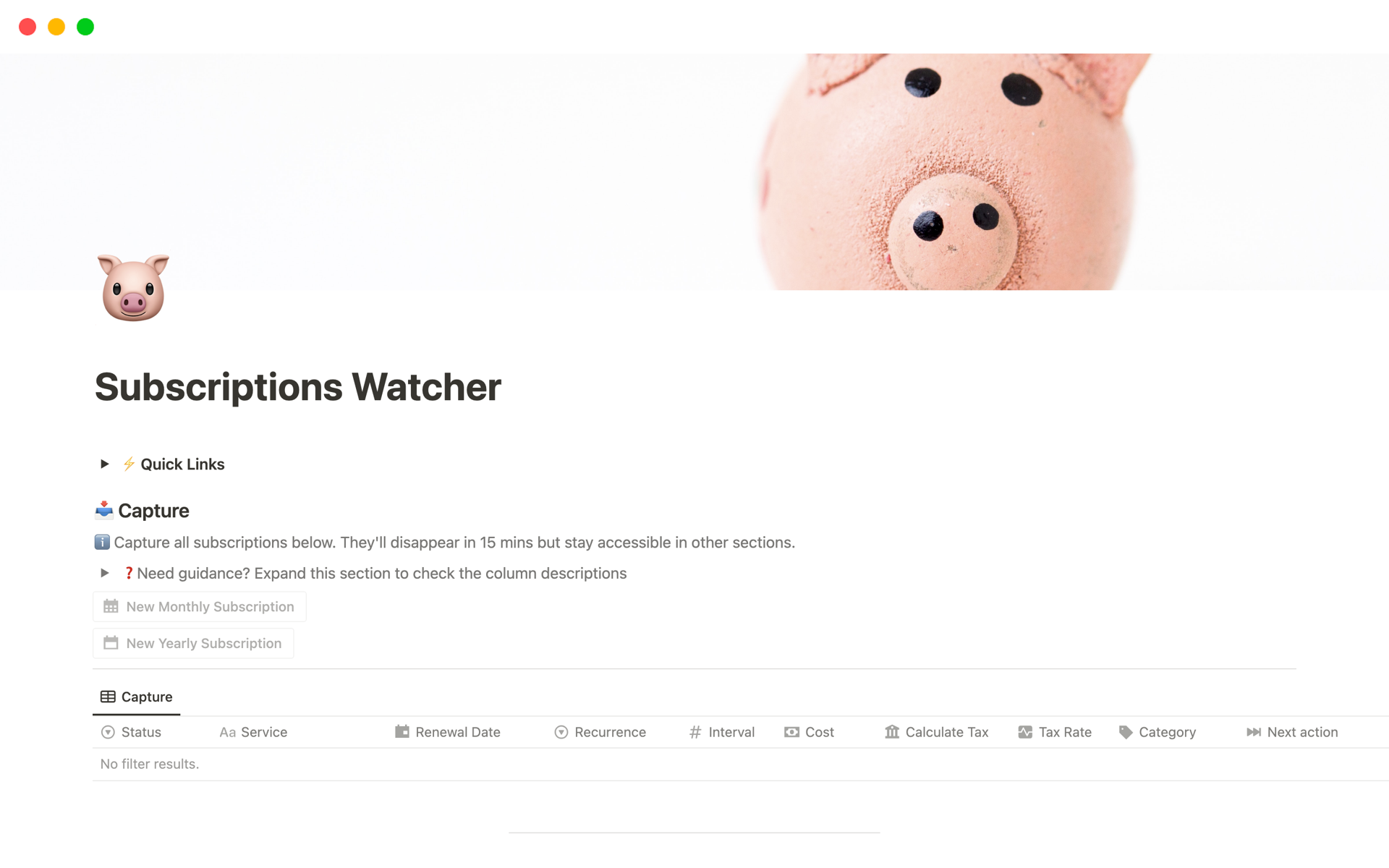 Subscriptions Watcher helps you be in control of your recurrent subscriptions and  your budget for those.