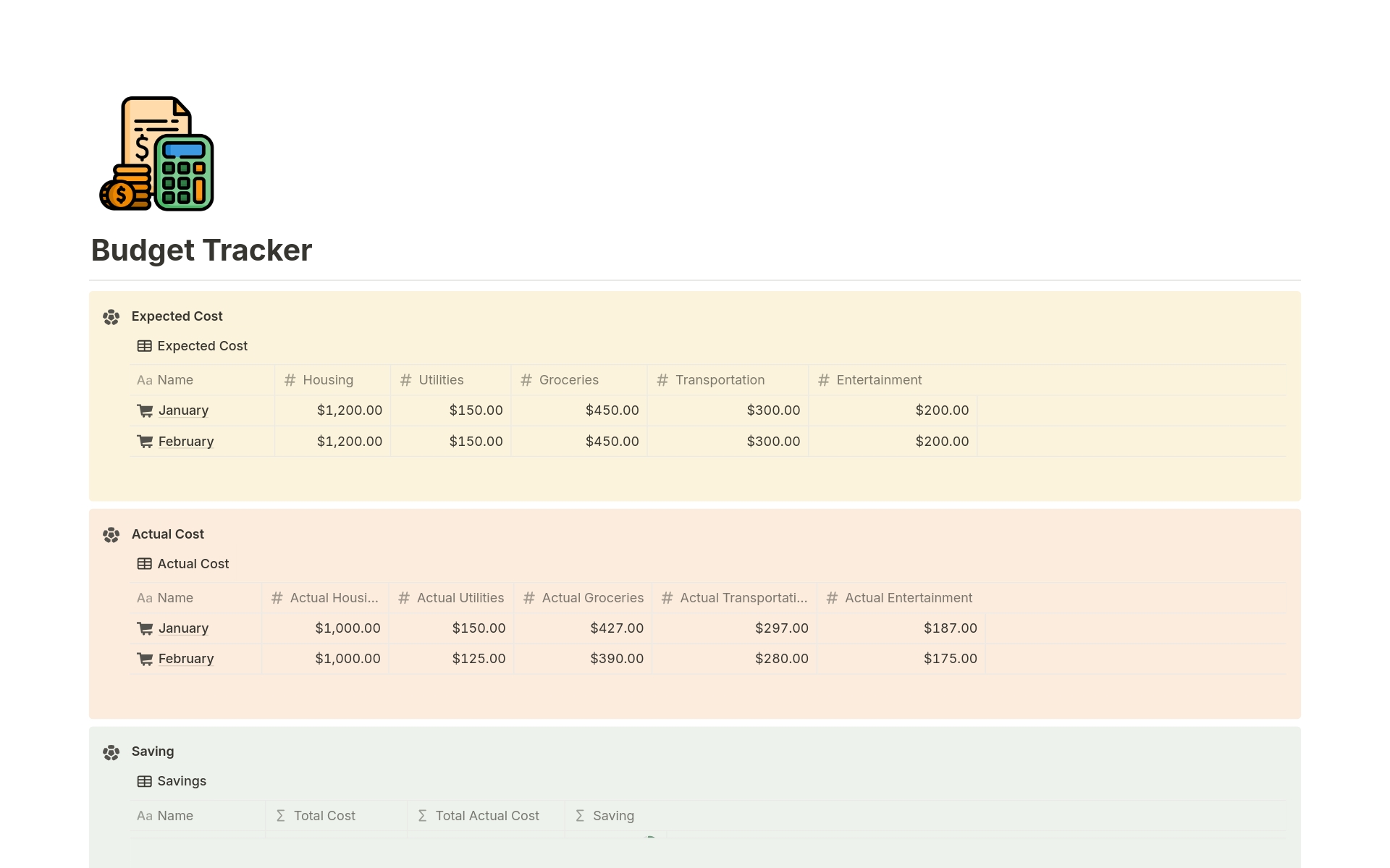 Budget Tracker Template helps you to Track your expenses.