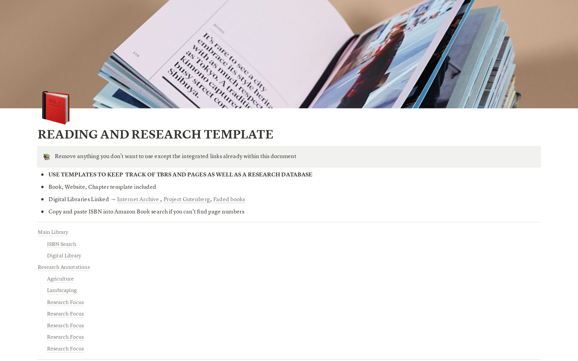 A template preview for Writing and Research
