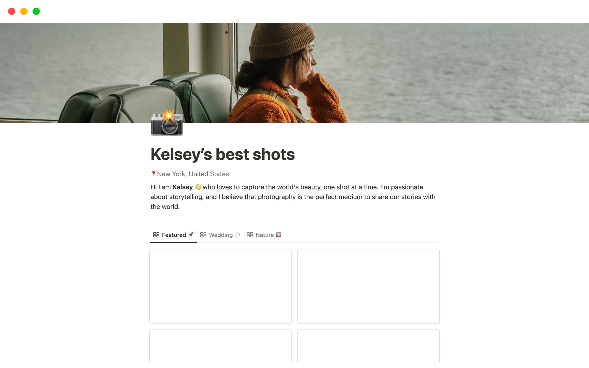 Kelsey’s best shotsのテンプレートのプレビュー