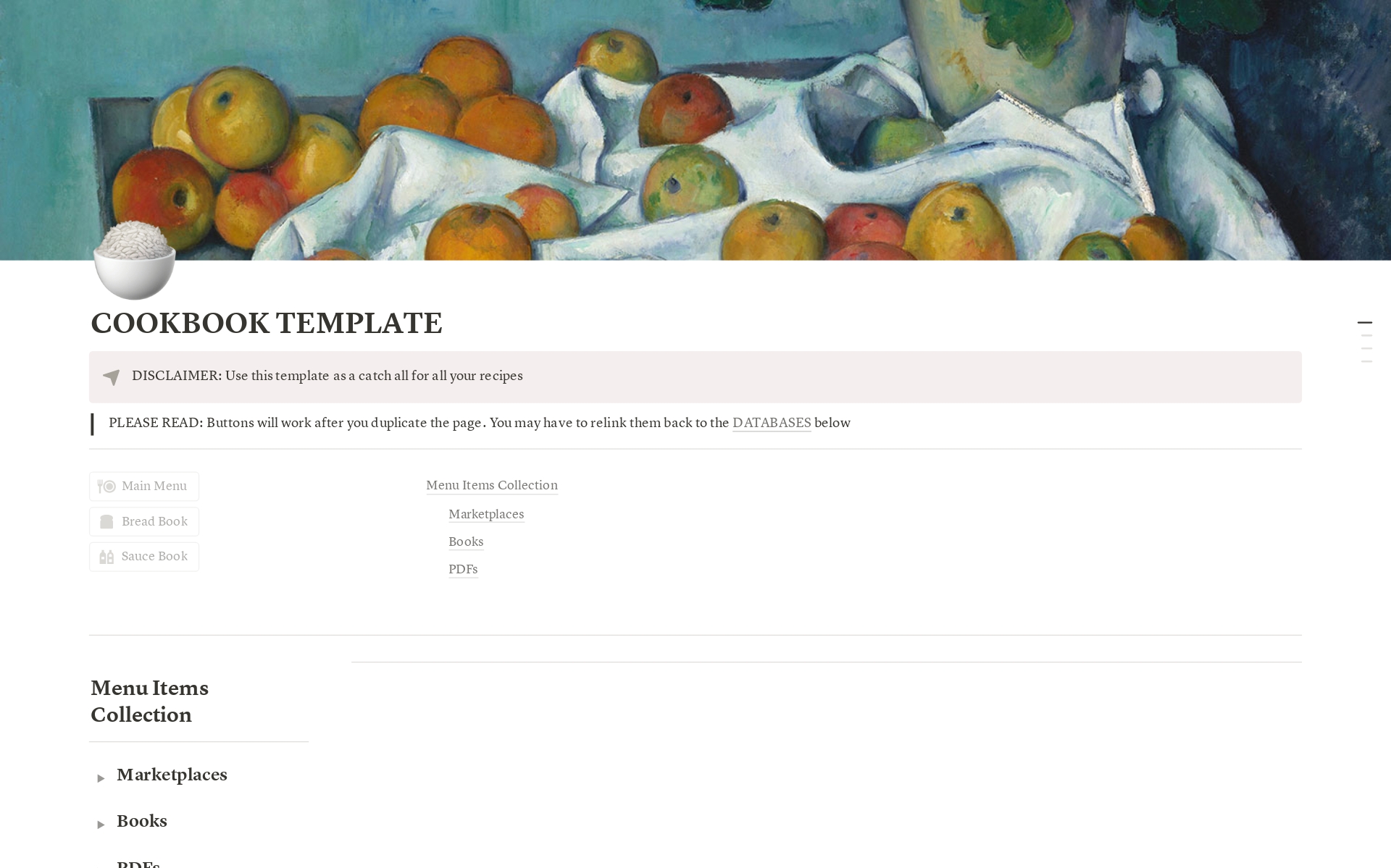A template preview for Minimalist Recipes