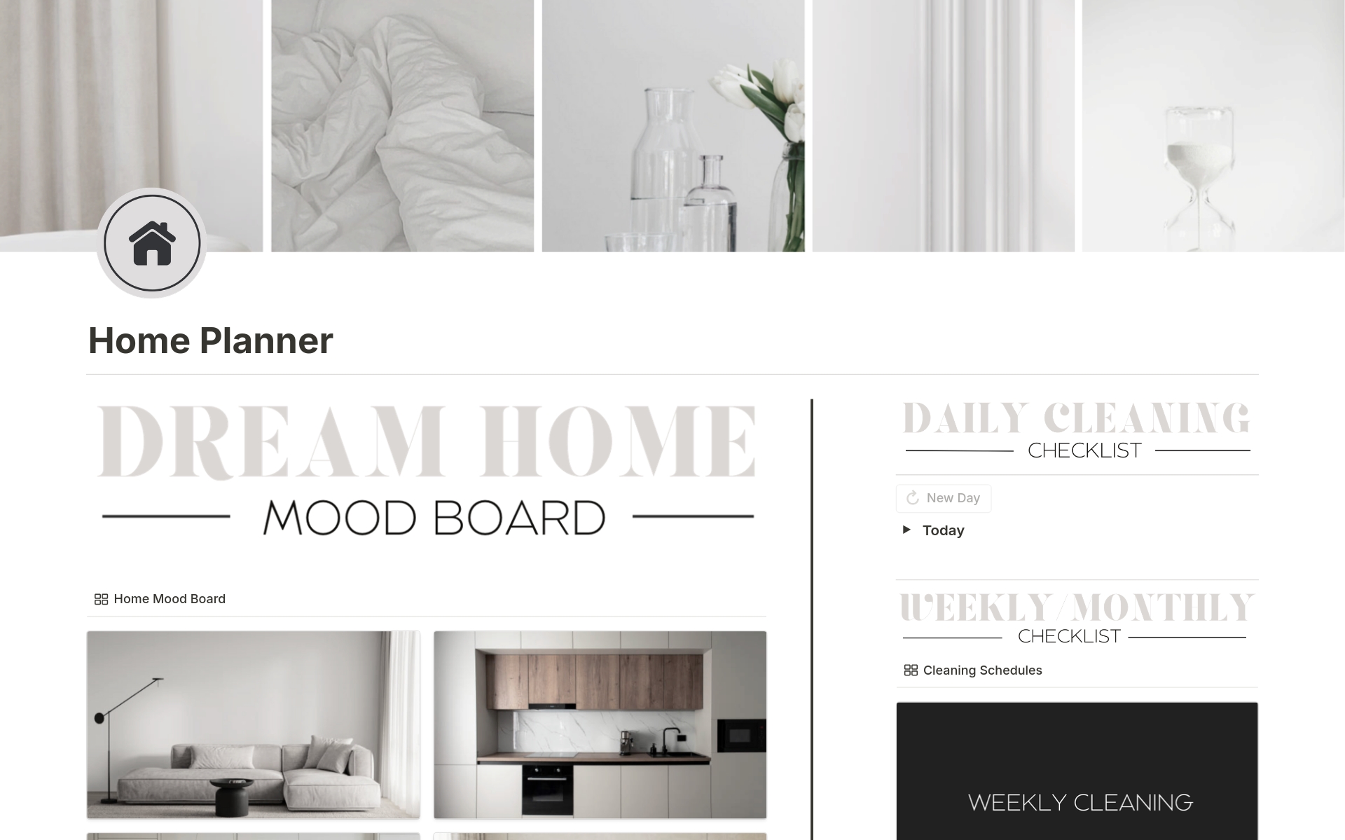A template preview for Home Management Planner