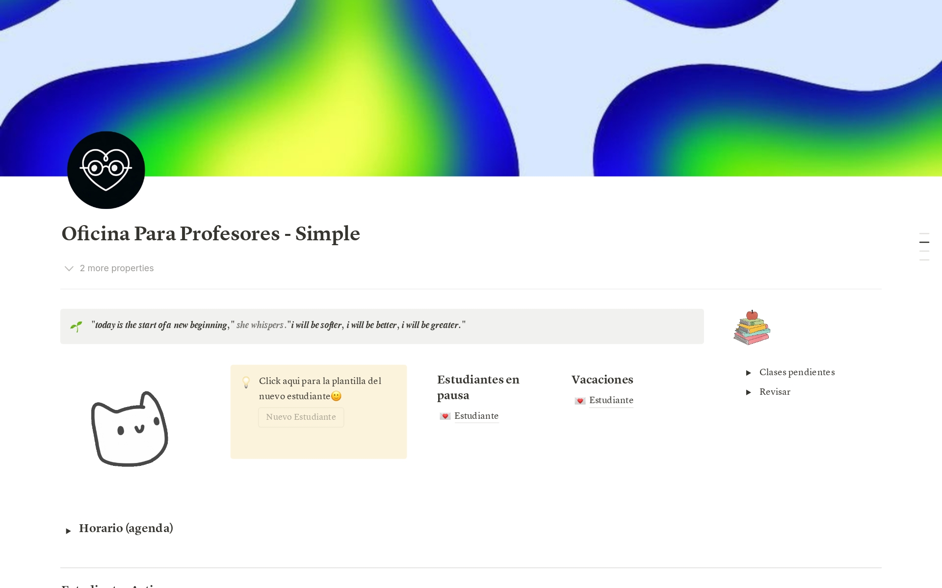 A template preview for Sistema para Profesores