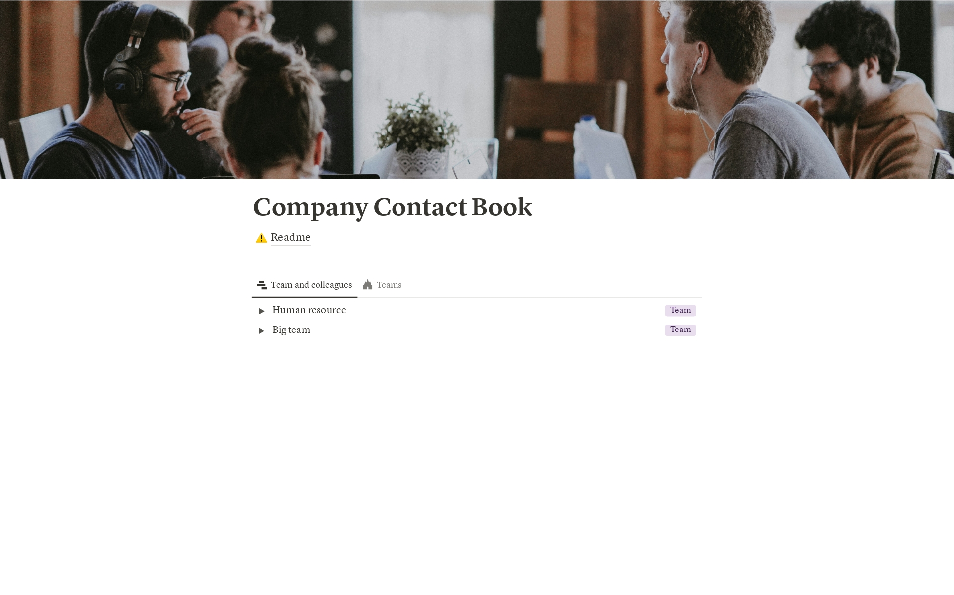 En forhåndsvisning av mal for Corpo - Company Contact Book