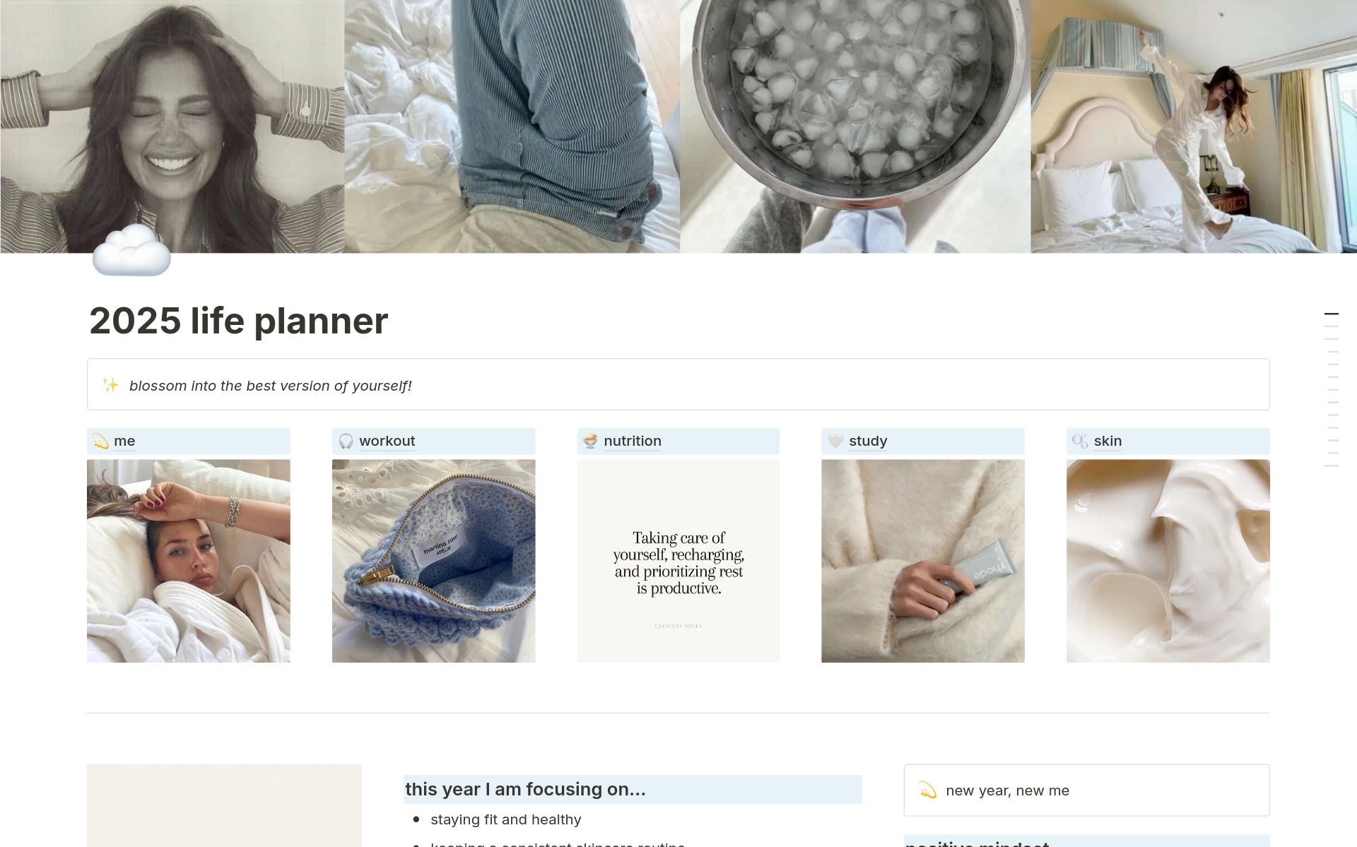 2025 Life Planner (blue) Template Notion Marketplace