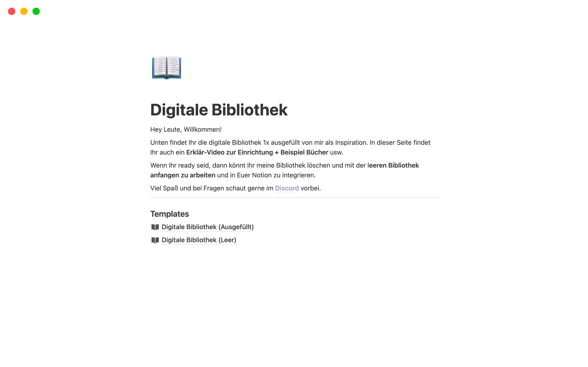 Vista previa de plantilla para Digitale Bibliothek