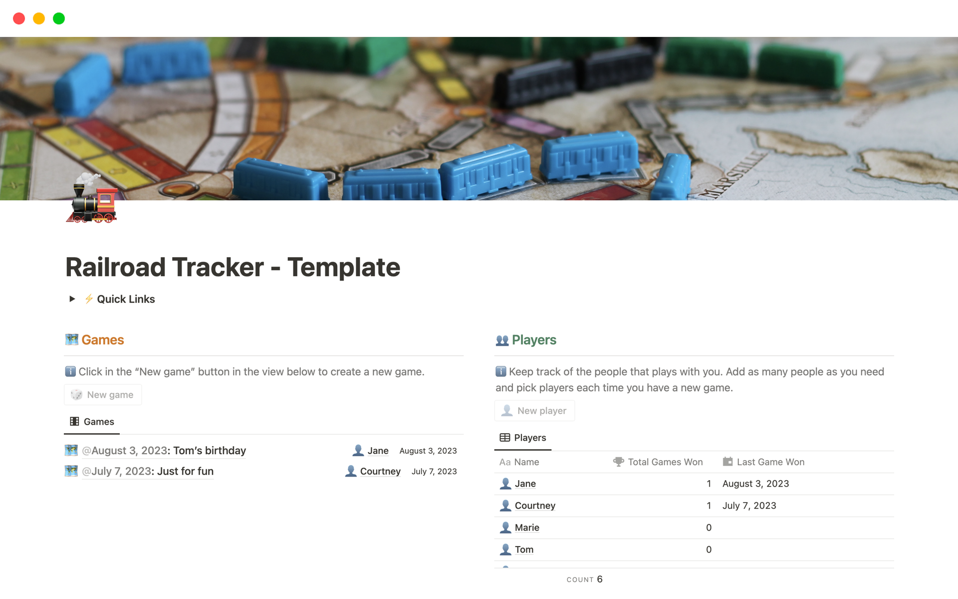 Imagine a world where every Ticket to Ride game is a thrilling adventure, made even more memorable by the efficient tools at your fingertips. Our template empowers you to effortlessly record game sessions, monitor player roads, and manage route cards with precision and clarity.