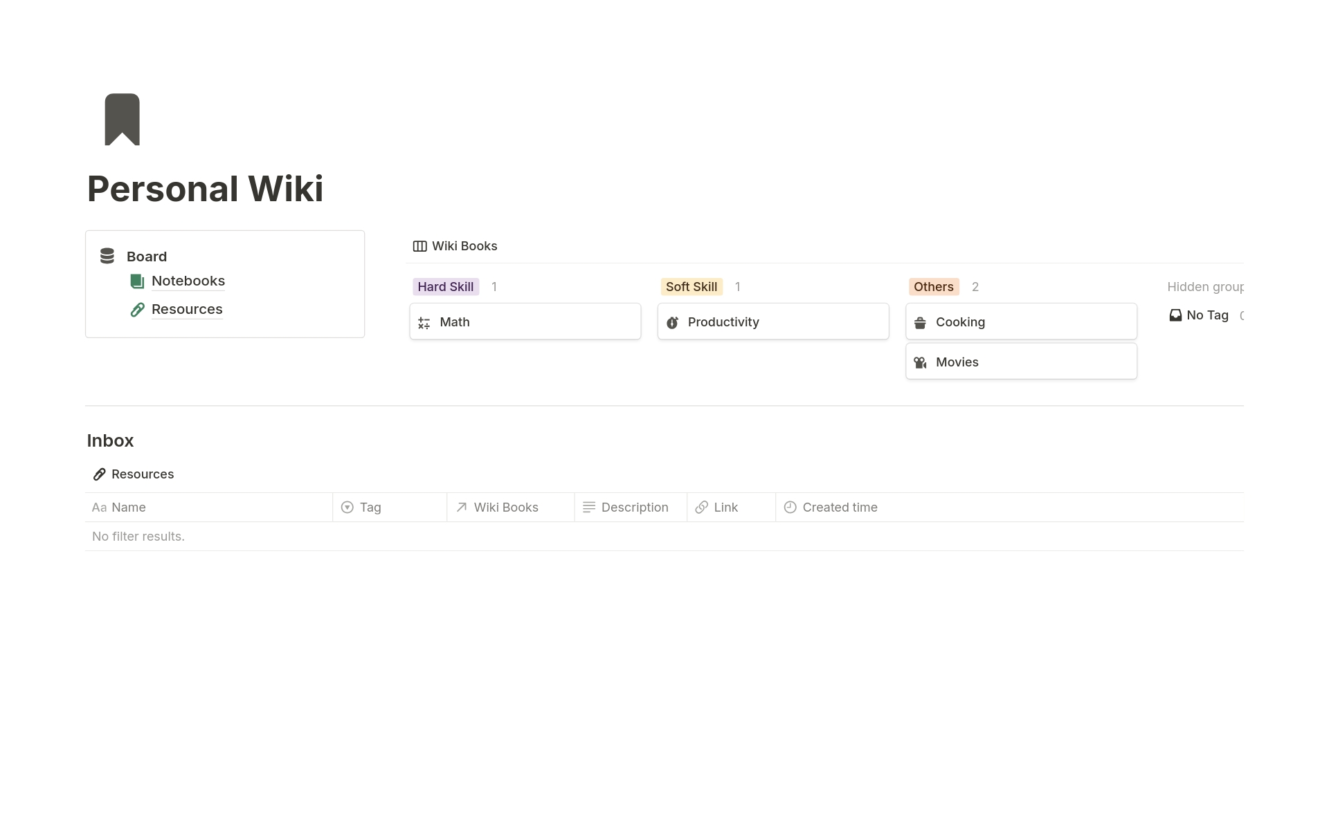 Discover the ultimate Personal Wiki on Notion! Designed to manage your knowledge and resources, this template helps you organize information effortlessly. Keep track of notes, ideas, and essential resources all in one place, ensuring easy access and a more productive you!