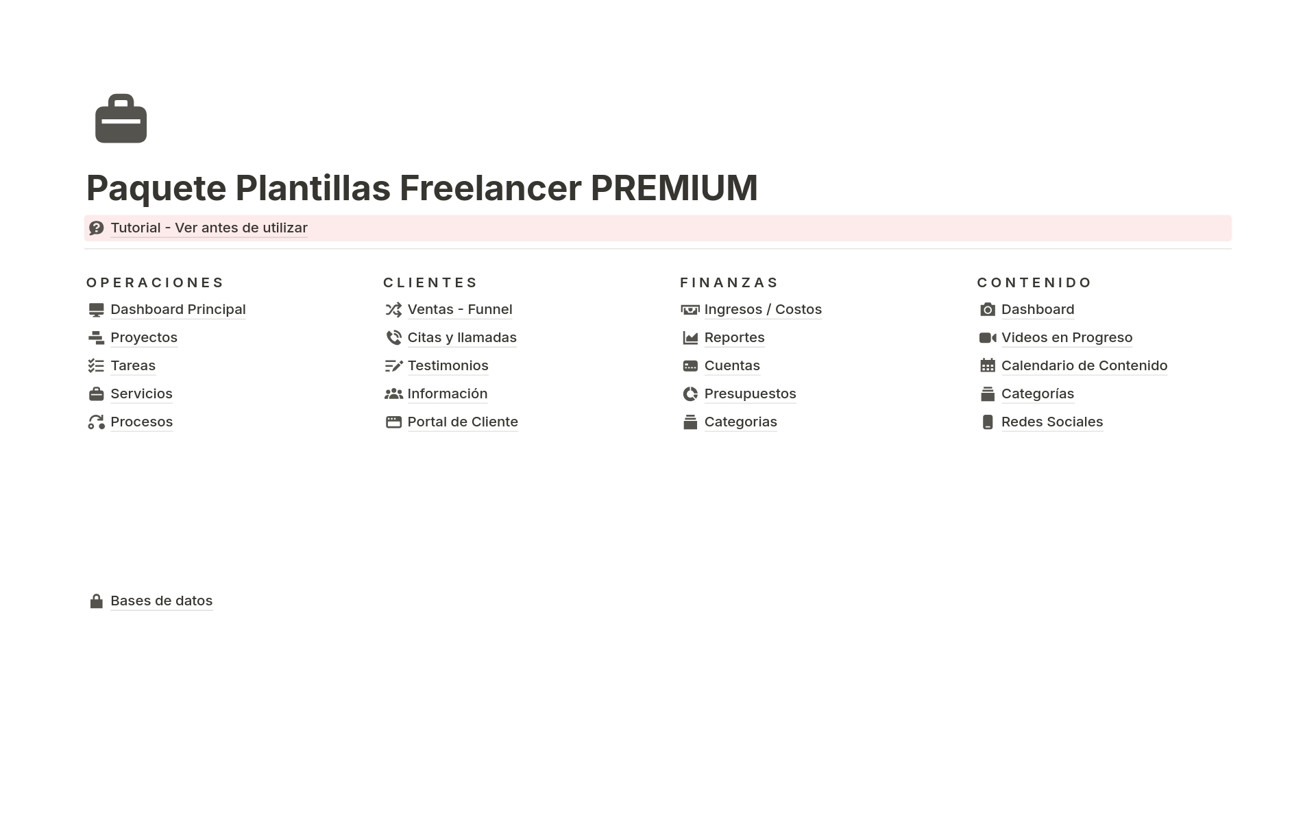 En förhandsgranskning av mallen för Paquete Plantillas Freelancer PREMIUM