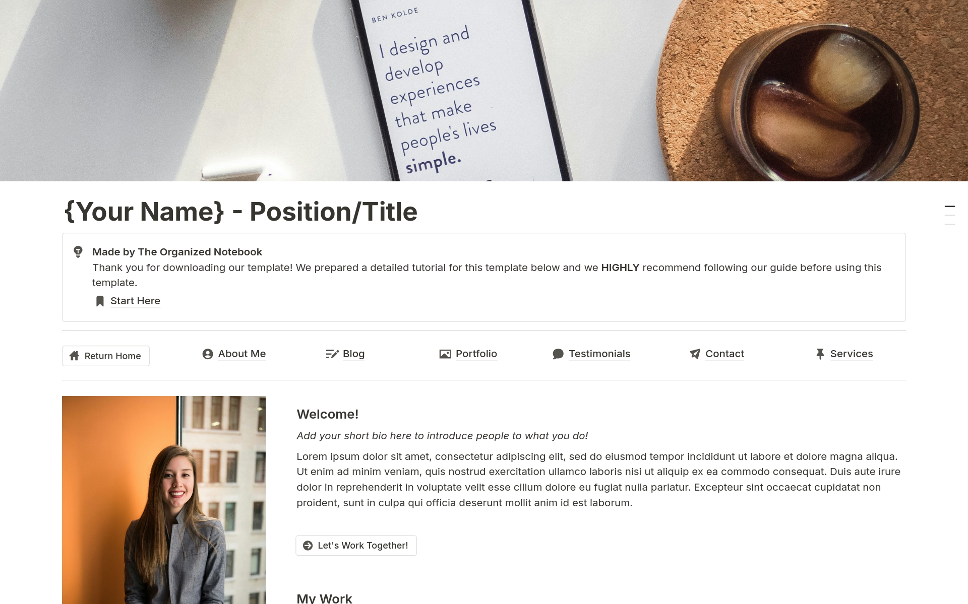 Whether you're a designer, artist, photographer, or any professional looking to display your projects, our Portfolio Website Notion Template can help you get started with your freelancing journey!