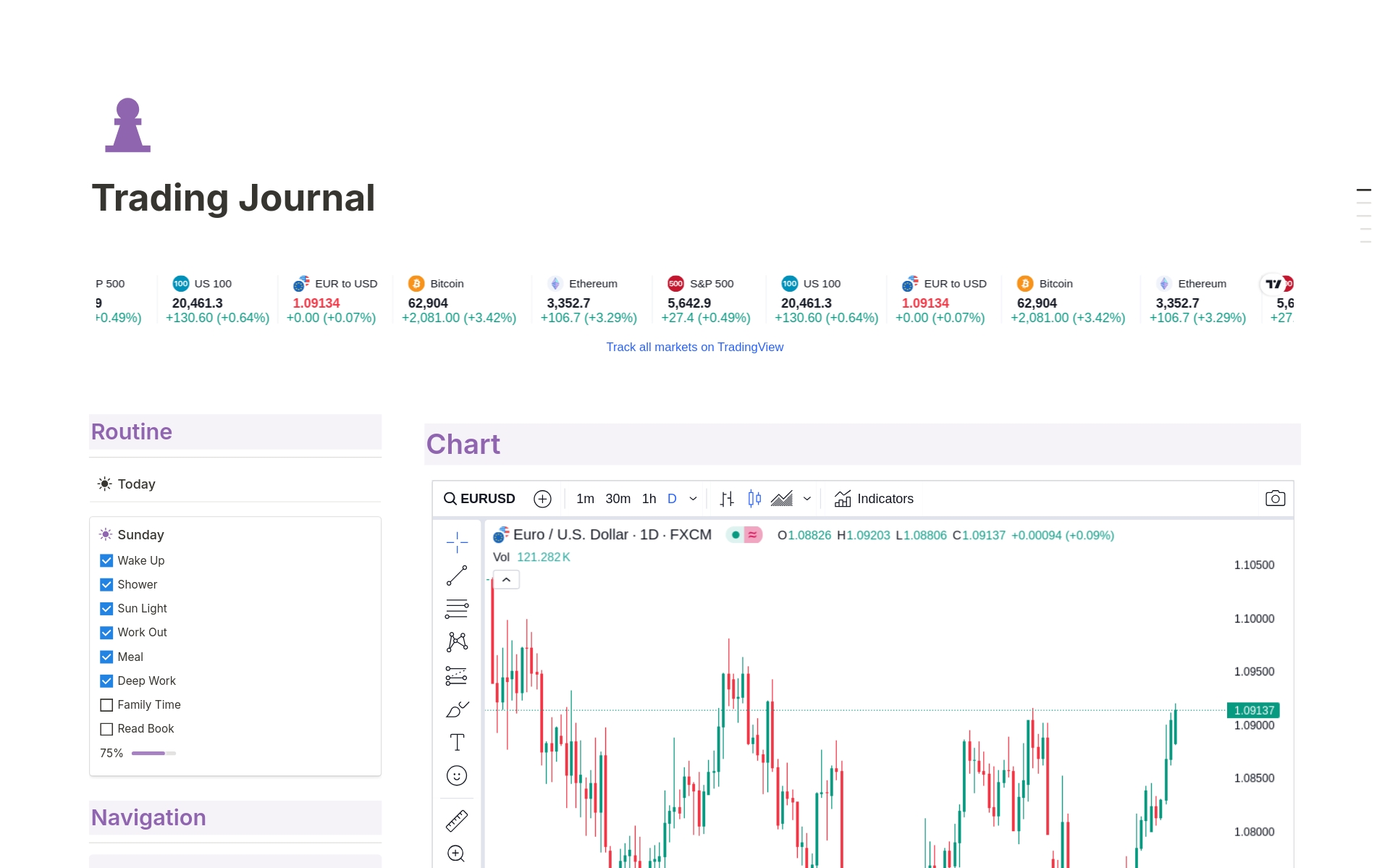 Download This free Trading Journal to streamline your trading process, track every trade, and improve your strategies. Keep all your trades, notes, and strategies in one organized place for better decision-making and increased confidence.