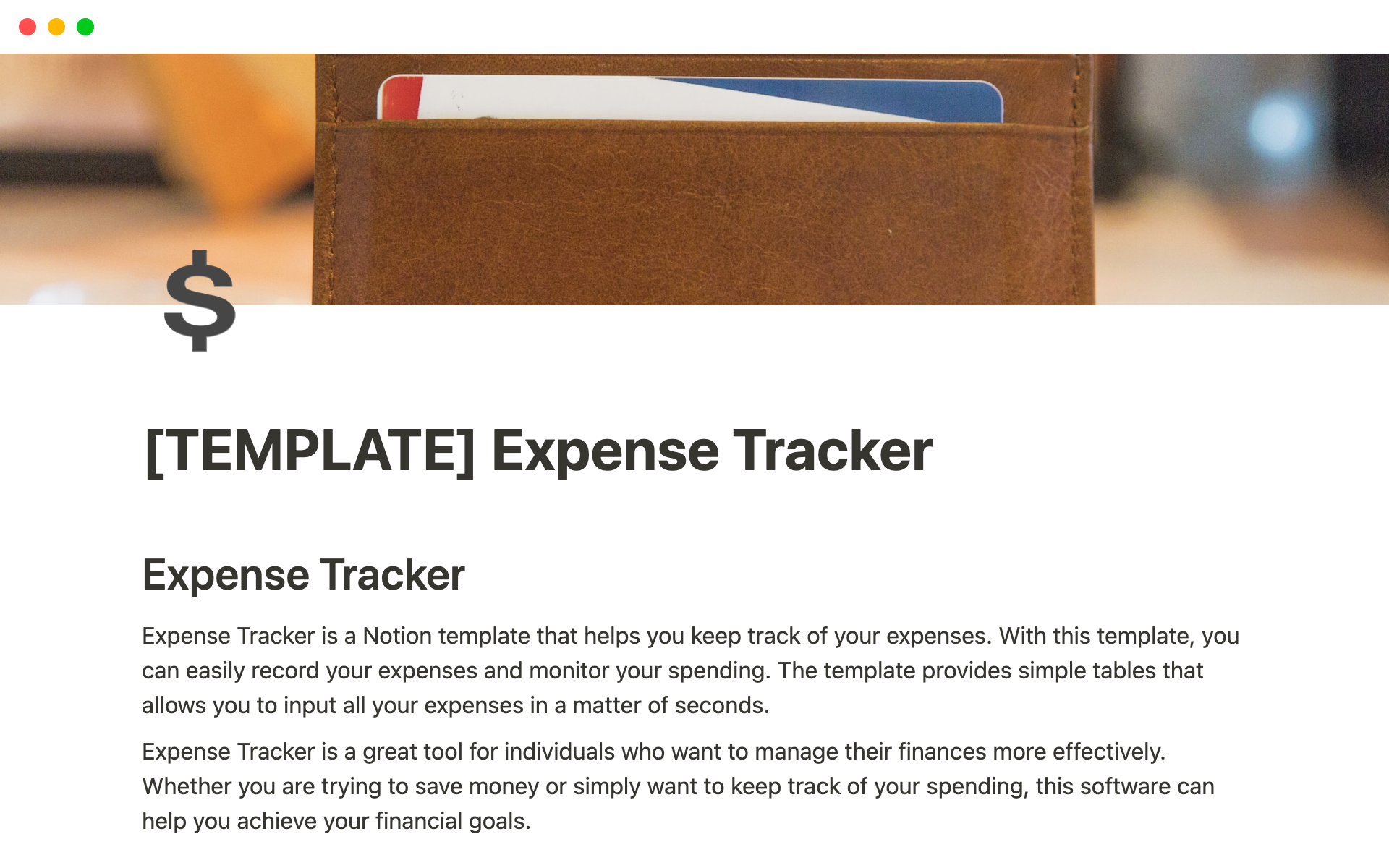 This template makes tracking expenses easier