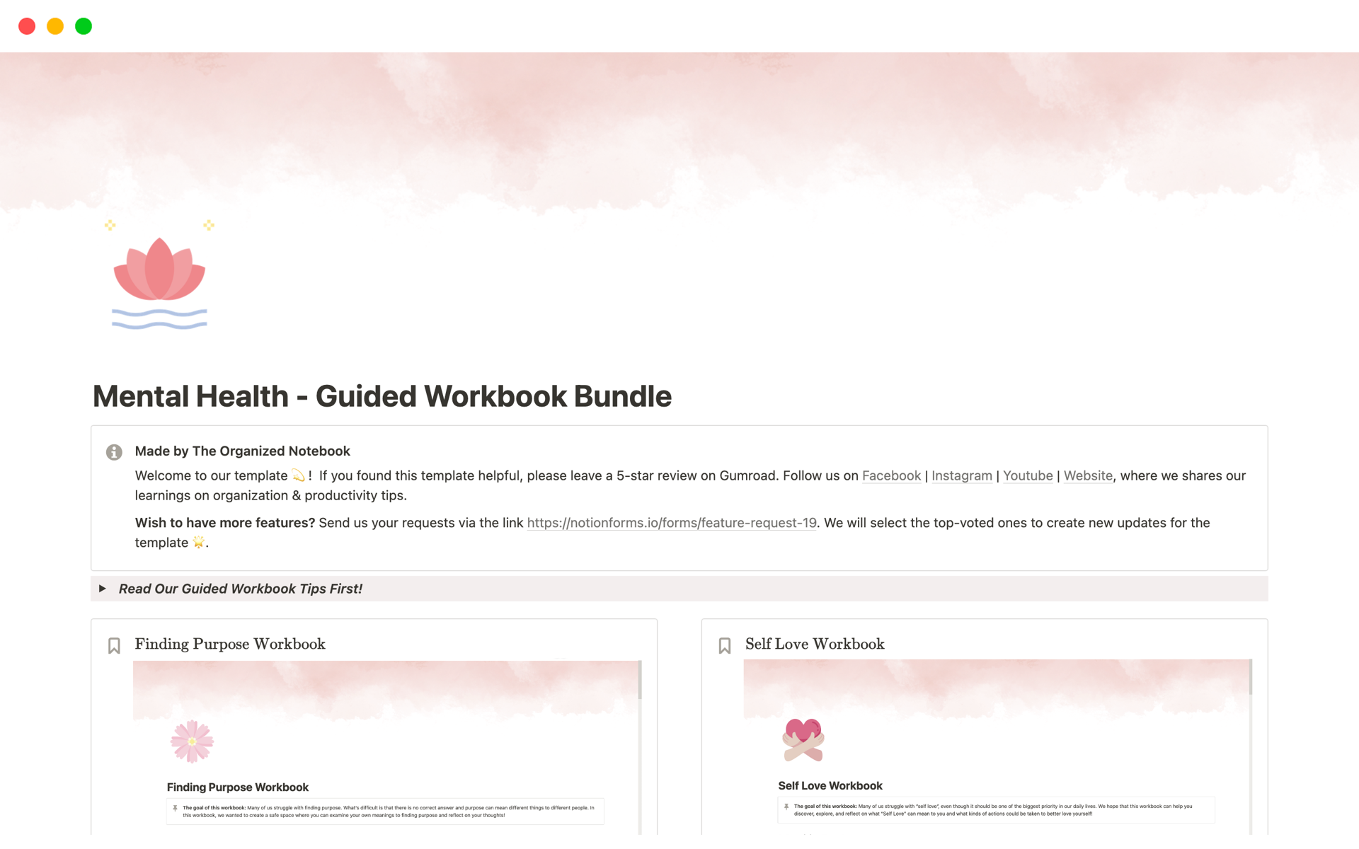 We’ve designed this Mental Health Guided Workbook to walk you through important aspects to consider when you think about your mental health; there are 4 workbooks in total: Finding Purpose, Self-Love, Burn-out, and Anxiety Relief. 