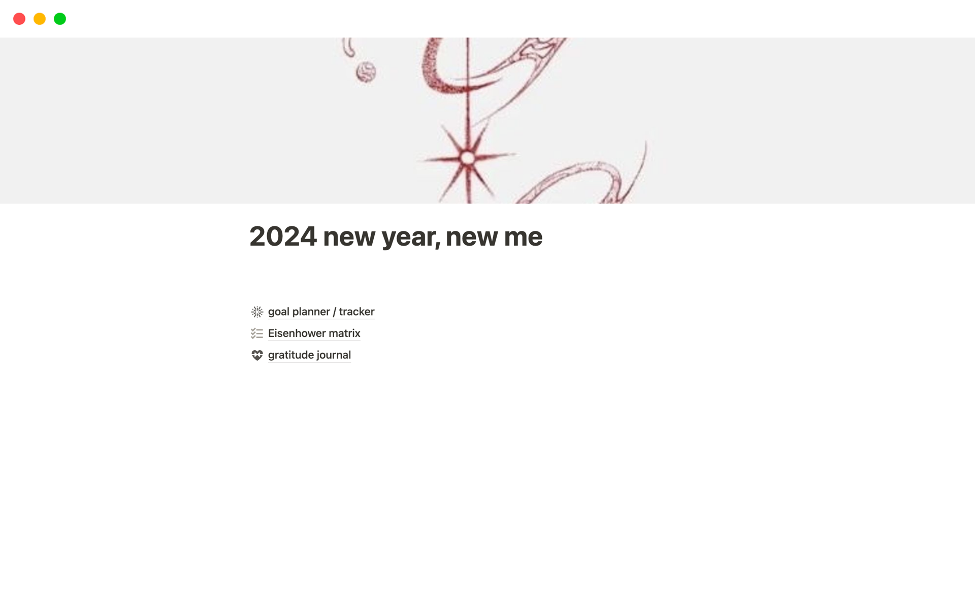 Aperçu du modèle de 2024 new year, new me 
