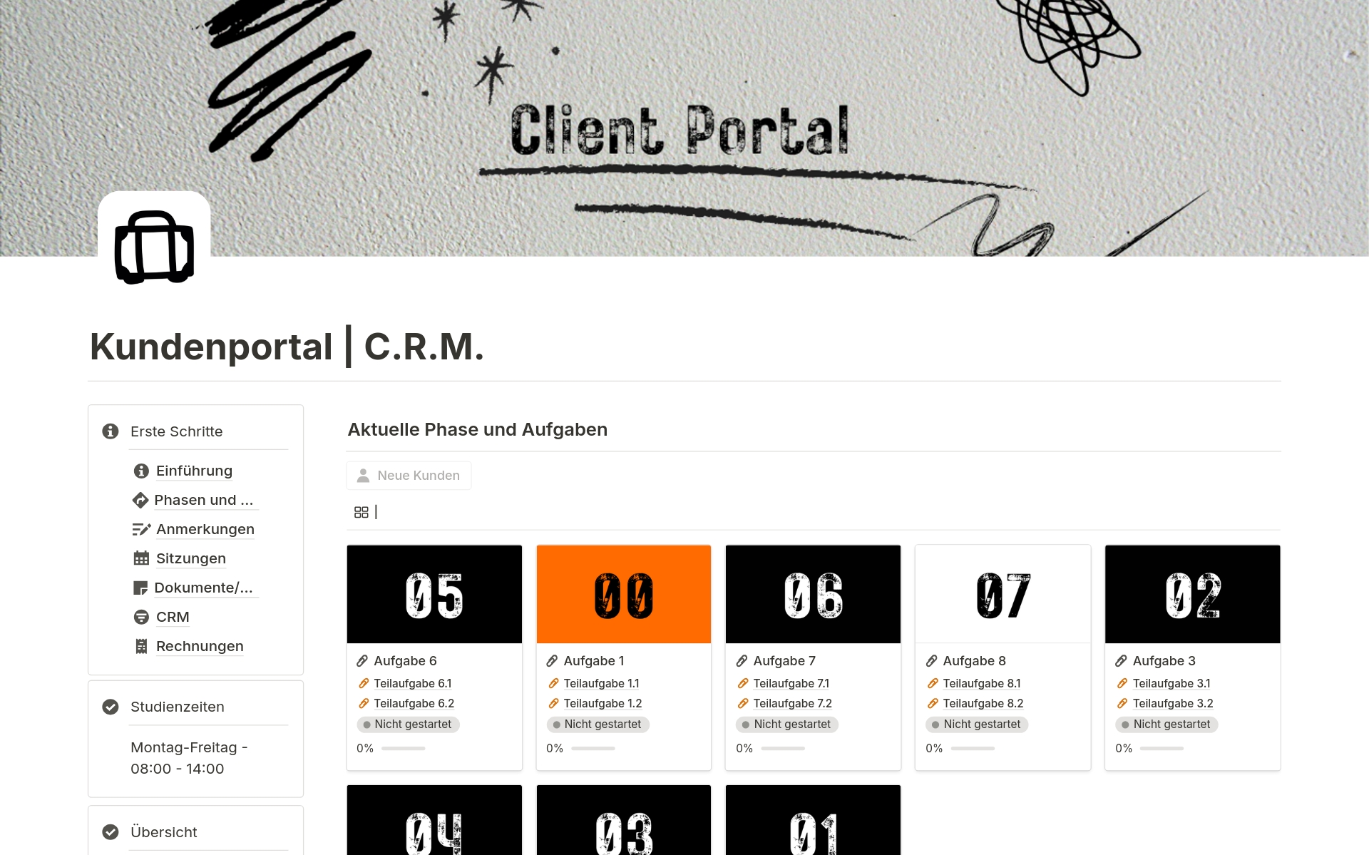 A template preview for Kundenportal | C.R.M.