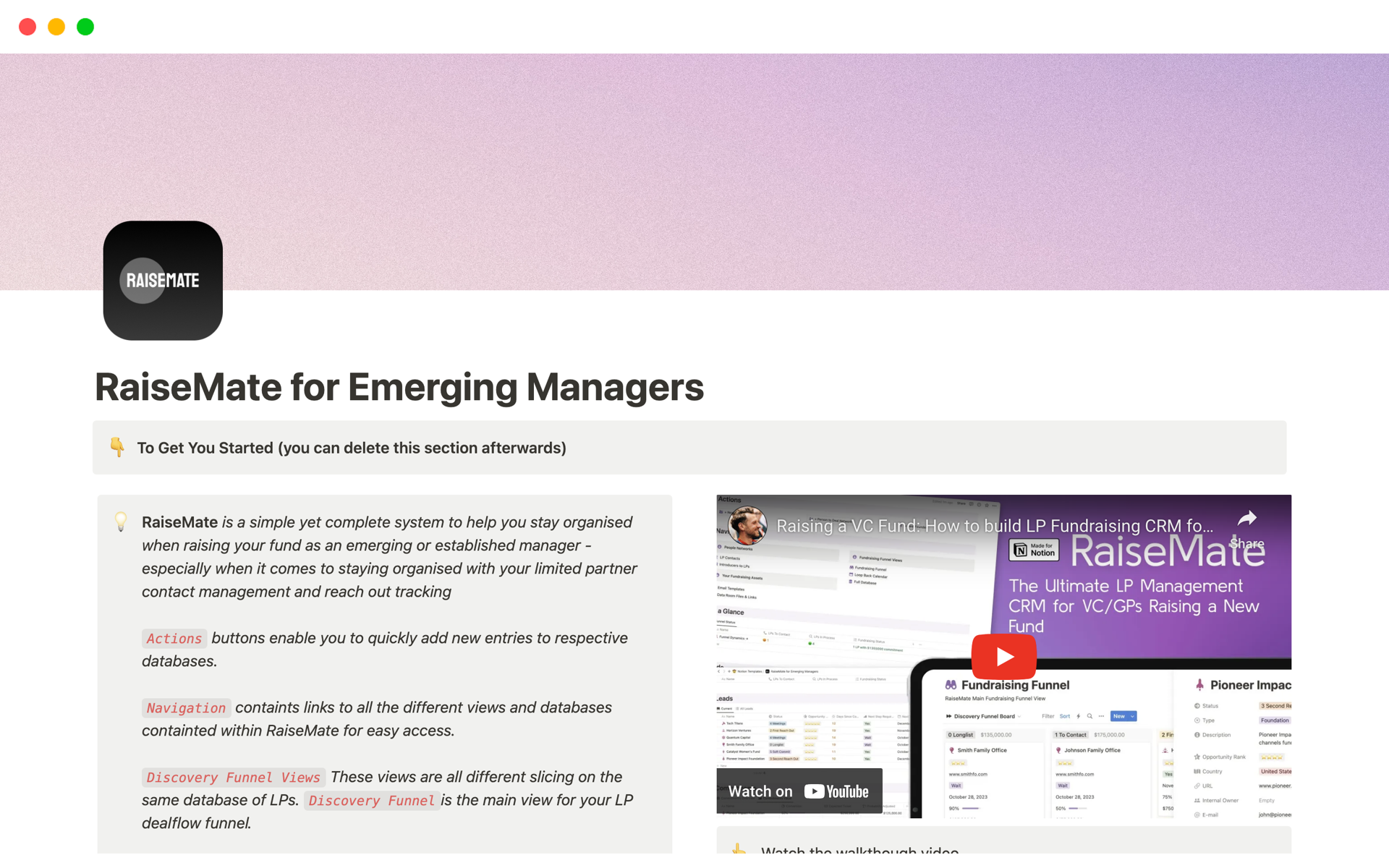 RaiseMate - Ultimate LP Management CRM for VC Managers to Raise a New Fund