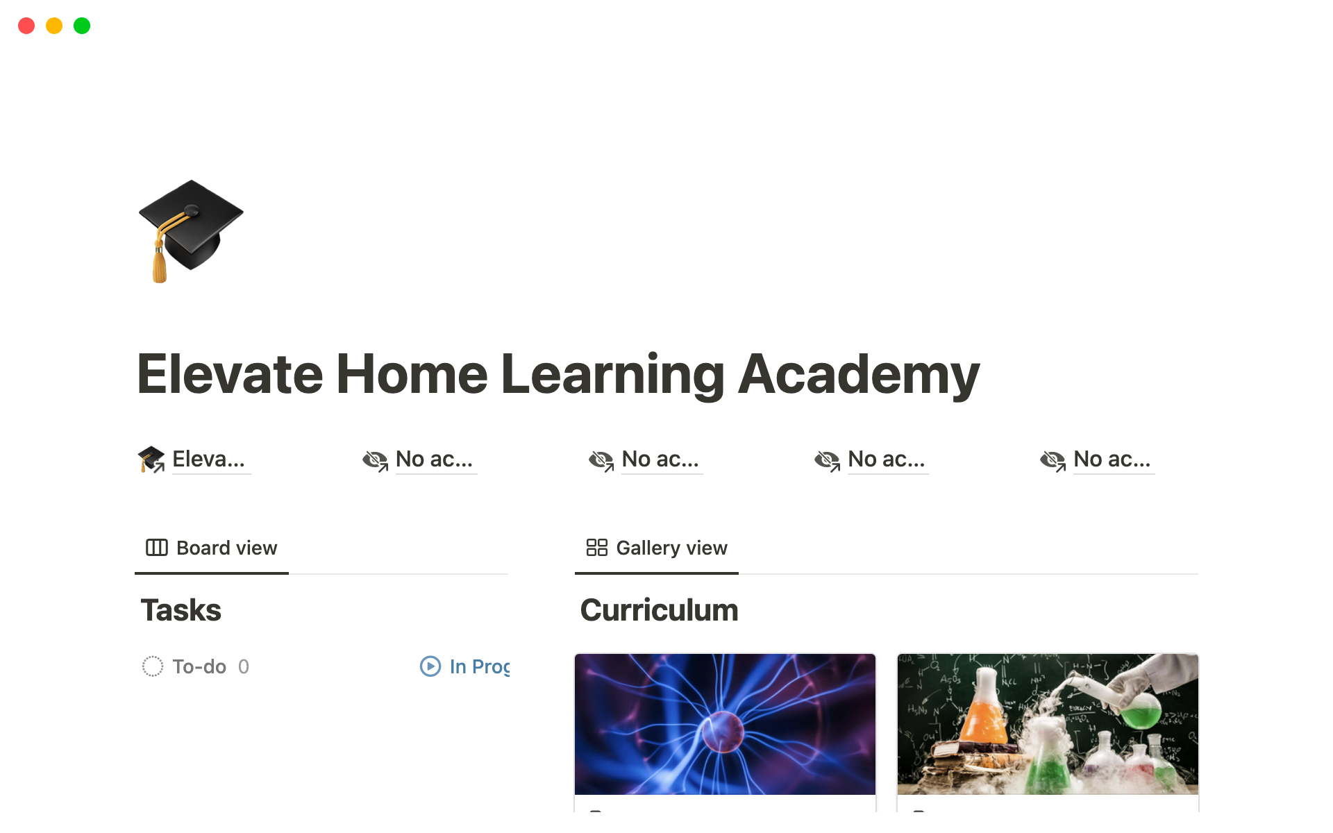 Provide users with a home learning/home schooling workspace