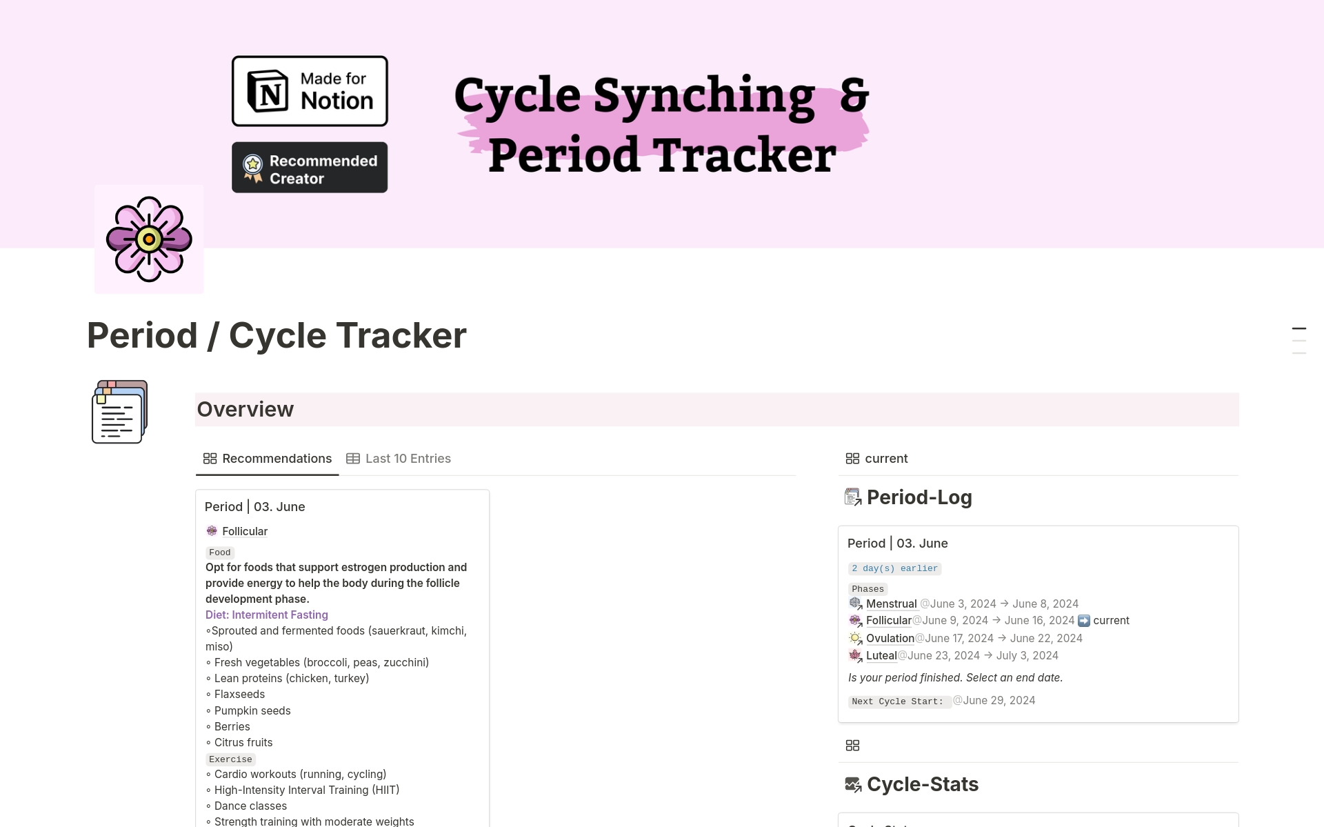 More than just tracking, match your life to your cycle. Period.