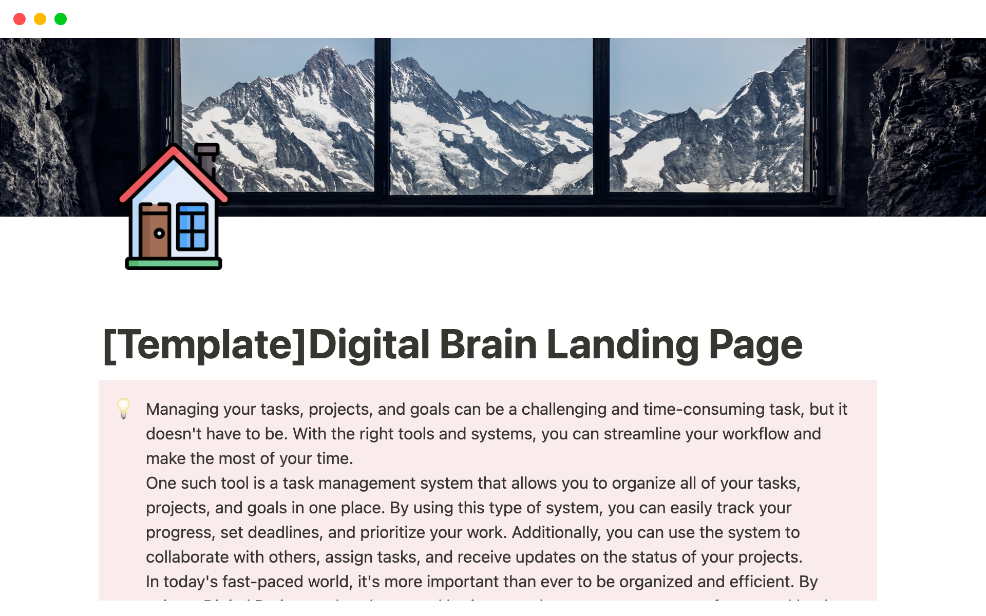 A template preview for Digital Brain 2.0