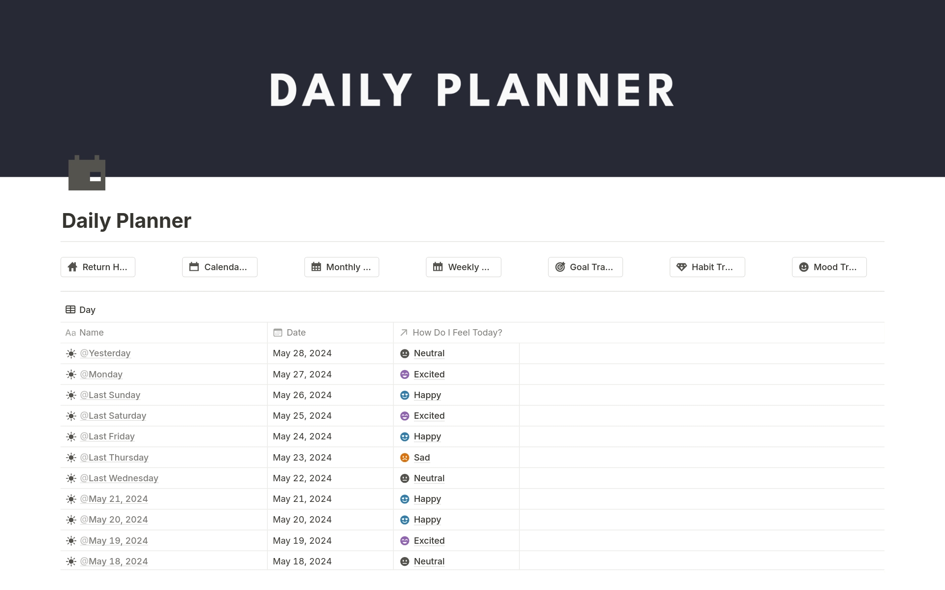 Goal Planner is your all-in-one system for achieving your goals. 

Break down big goals, track progress visually, and stay organized with monthly, weekly & daily planners. 

It's perfect for everyone! Crush your goals, while tracking your habits and mood along your journey. 
