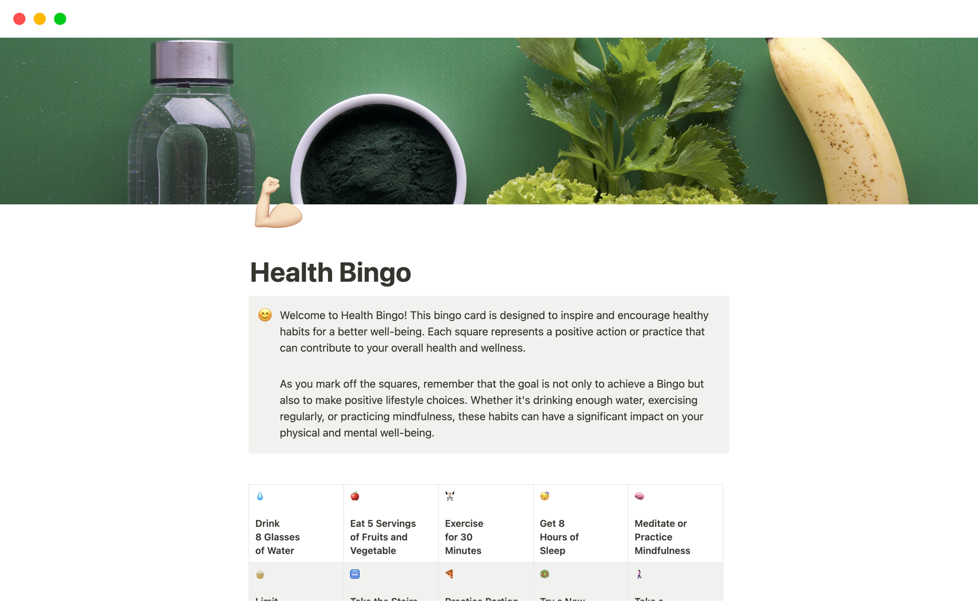 Health Bingo: A fun way to track and promote healthy habits for a happier and healthier lifestyle!