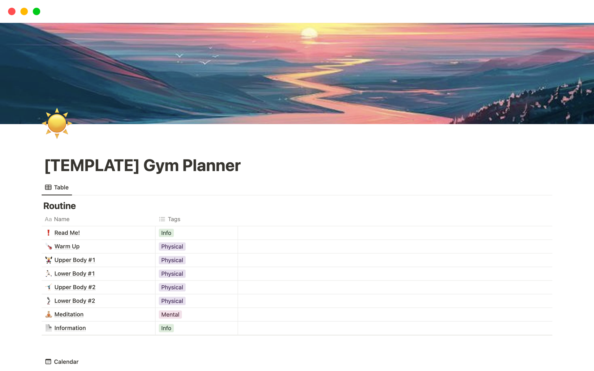 A personalised notion template to plan your workouts, pre-loaded with 4 customisable workouts, recipes, weight trackers and much more.
