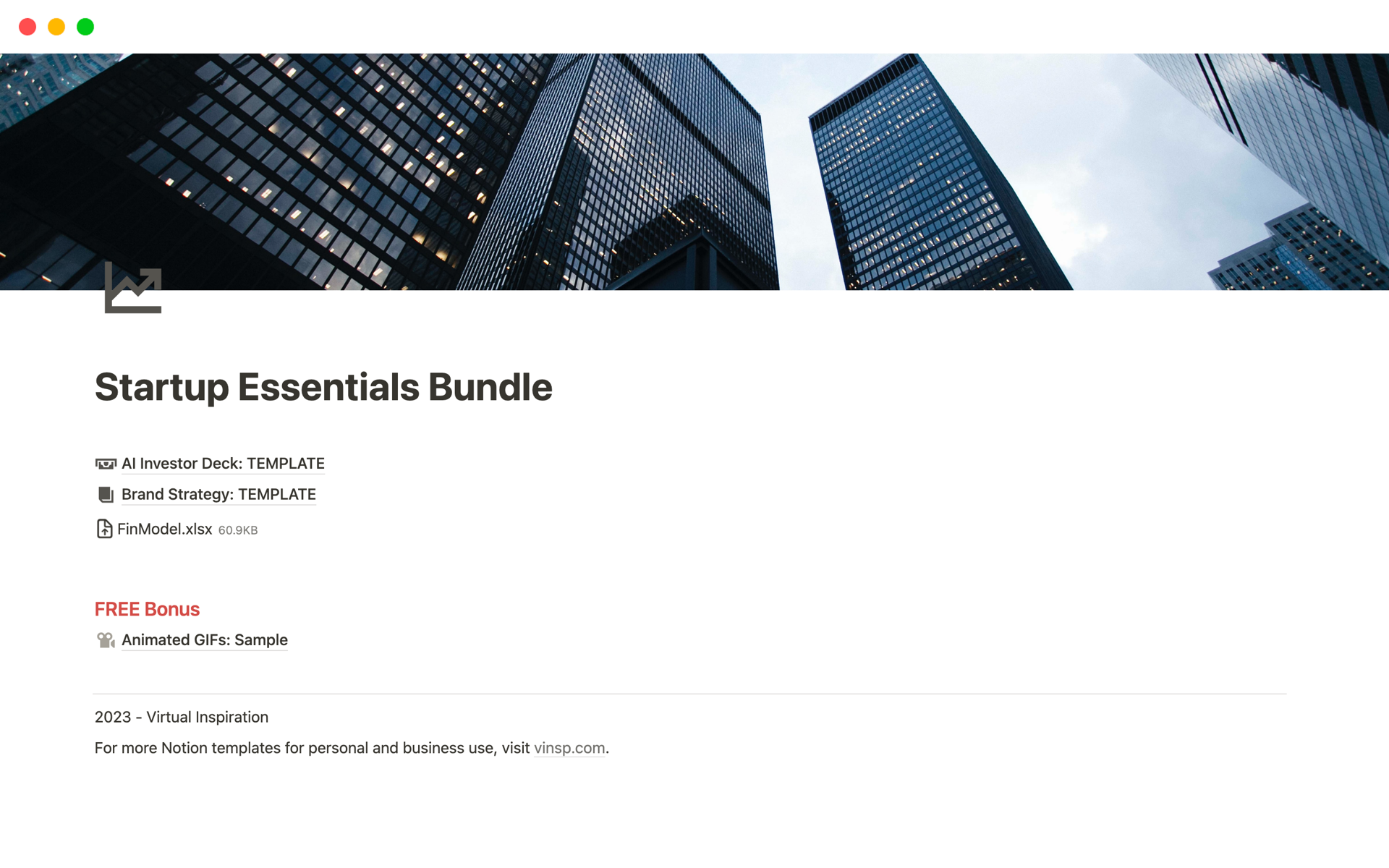 Mallin esikatselu nimelle Startup Essentials Bundle