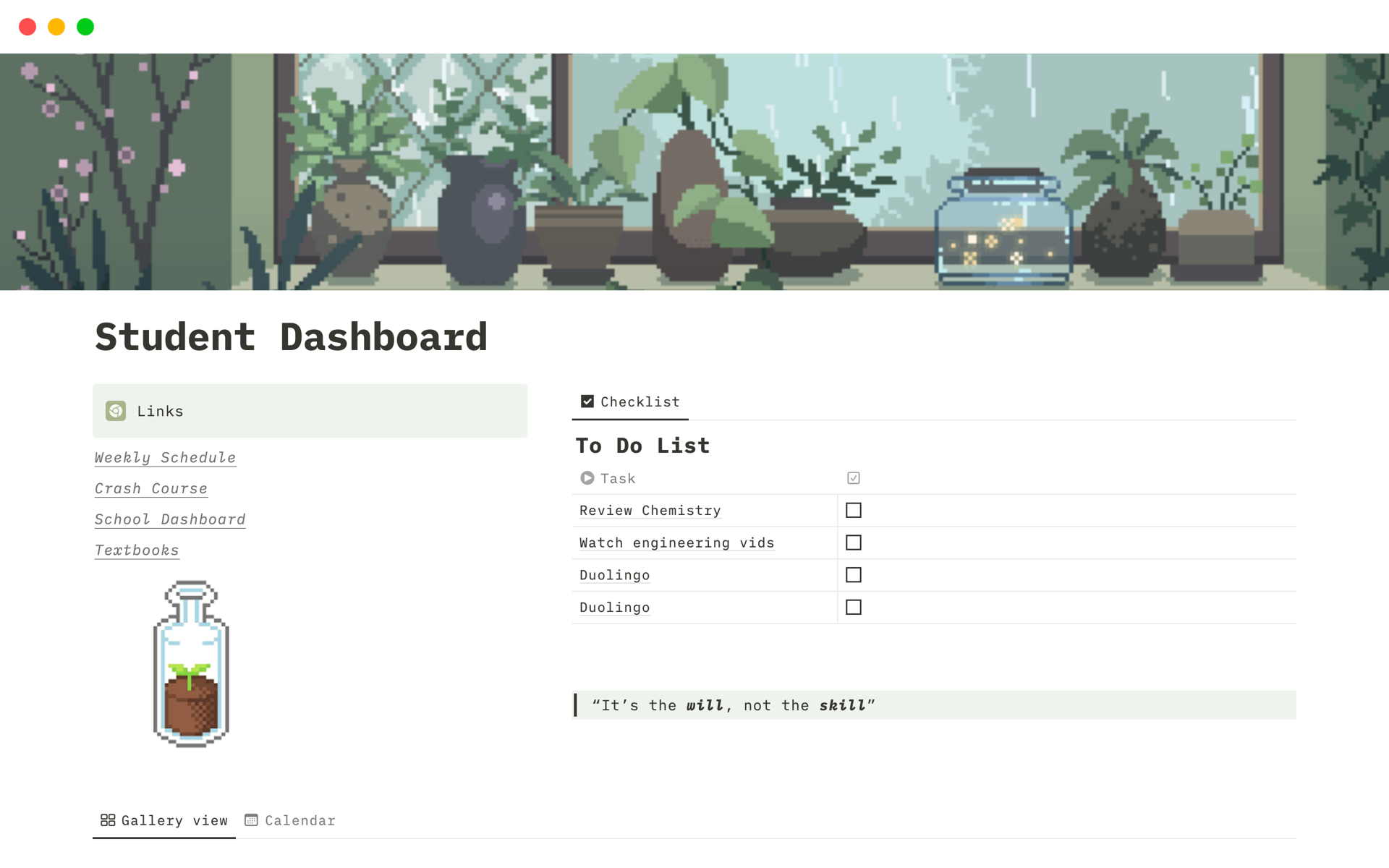 Student Dashboard to navigate courses and assignments.