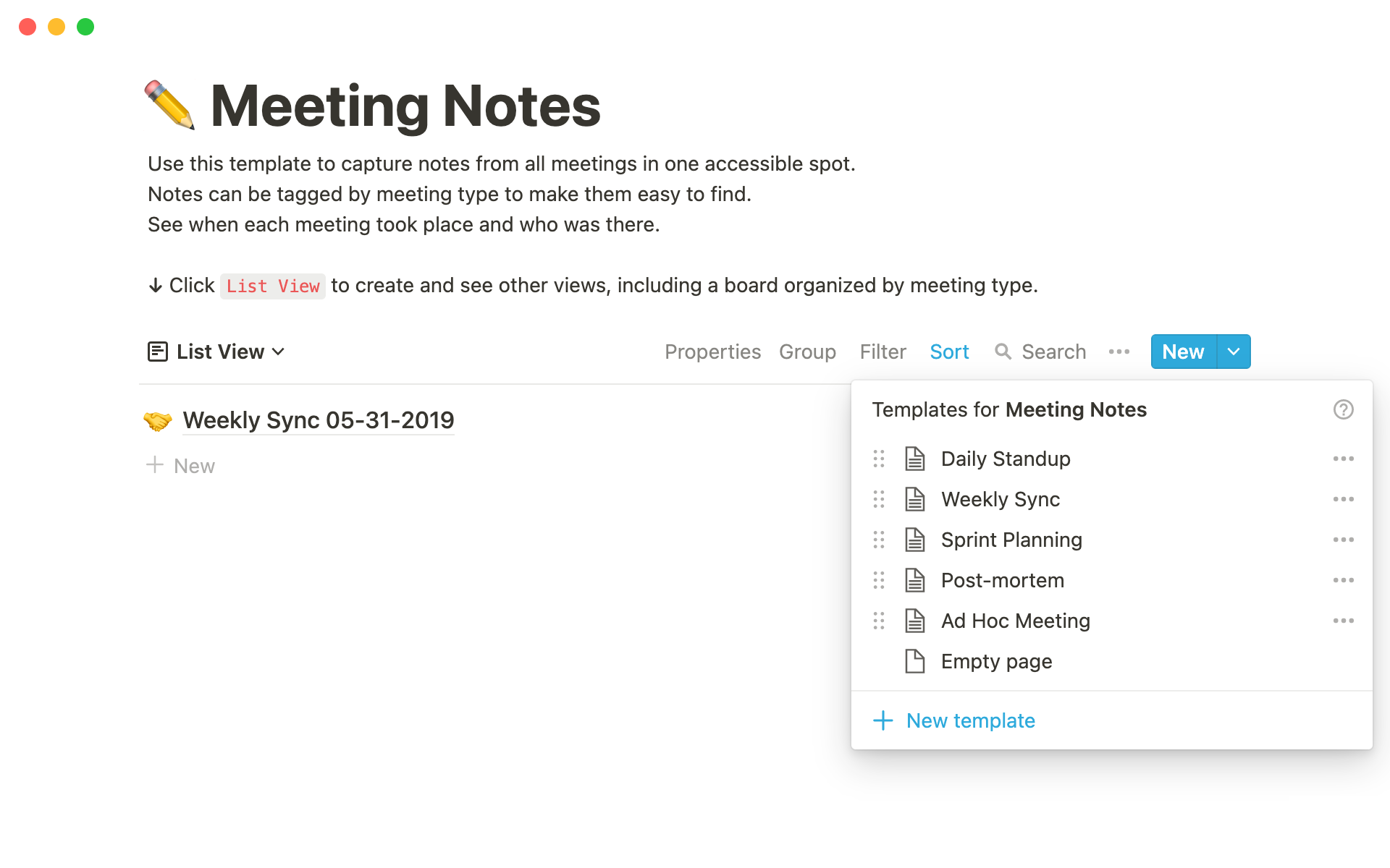 Capture notes from all meetings in one accessible spot.