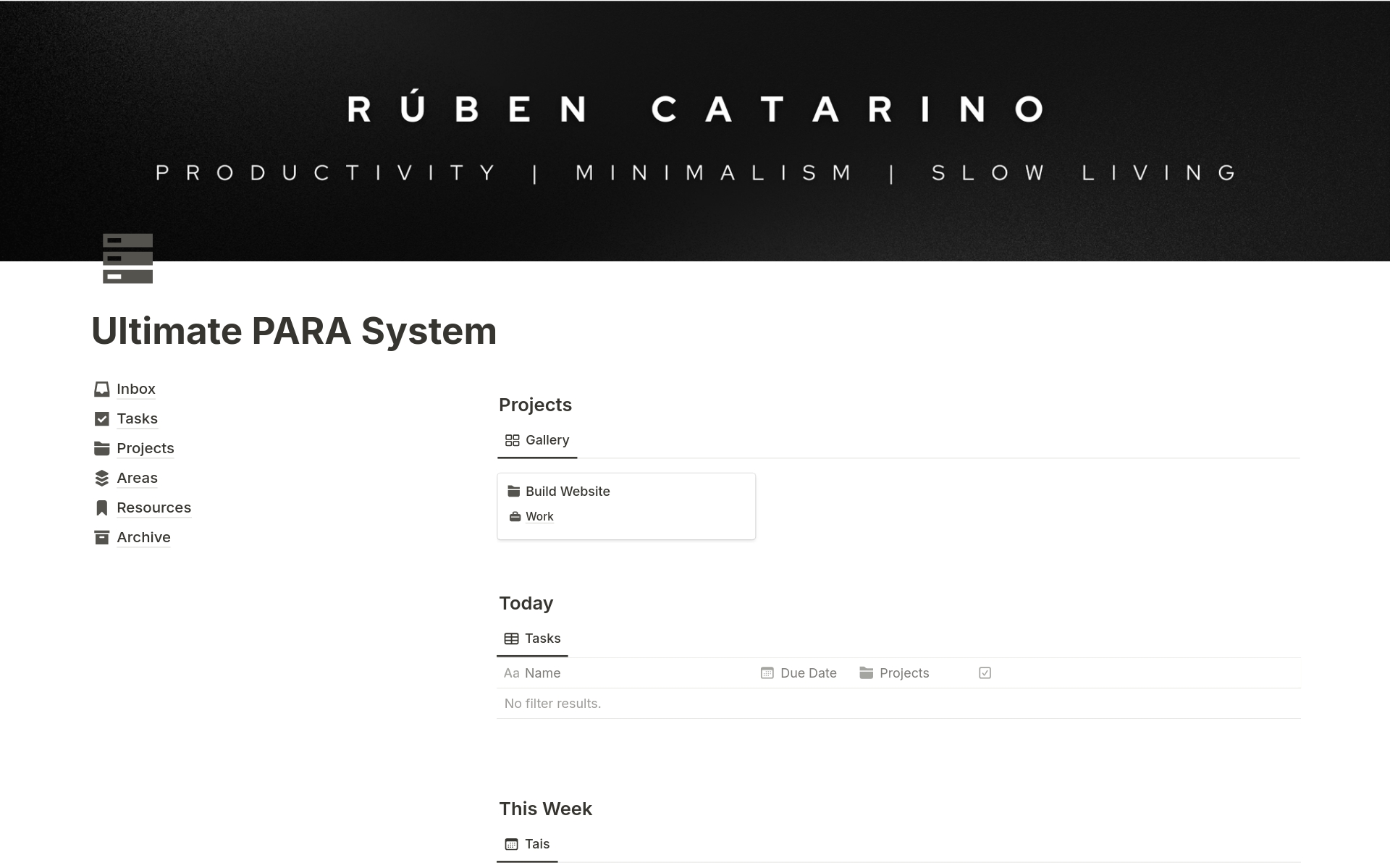 The Ultimate PARA System is a Notion system that helps you manage your information in an unique digital space.