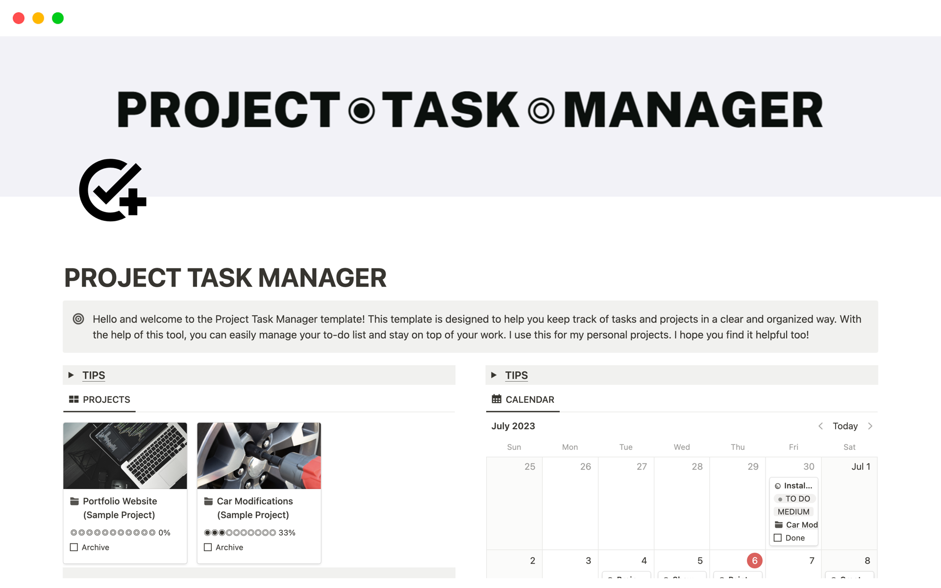 Introducing the Project Task Manager: Revolutionize your project management and boost your productivity like never before.