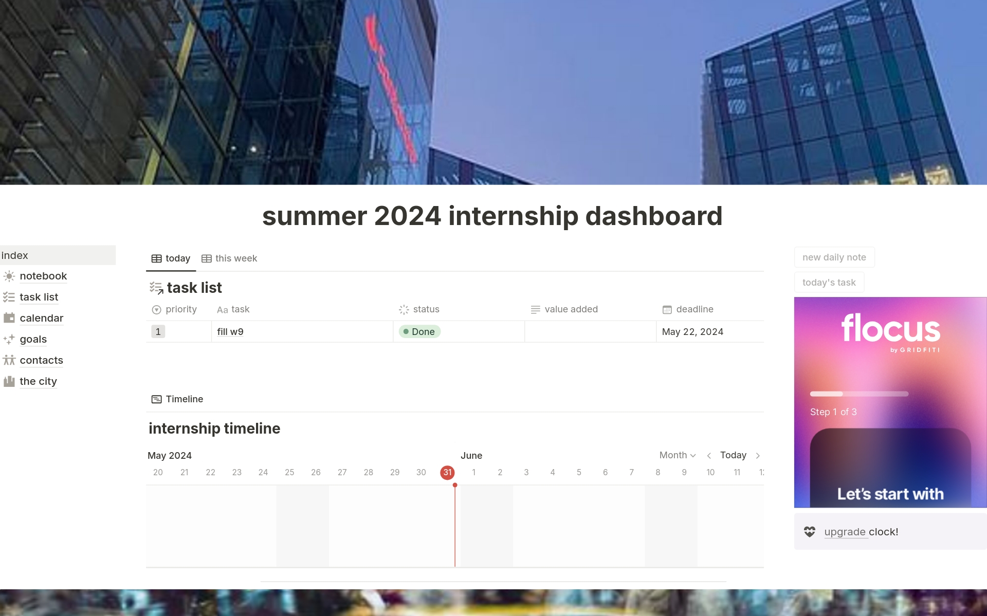 Your Internship Homebase is here! Track your projects and assignments, reflect on your daily work life, and track the value added to the company and your own growth!
