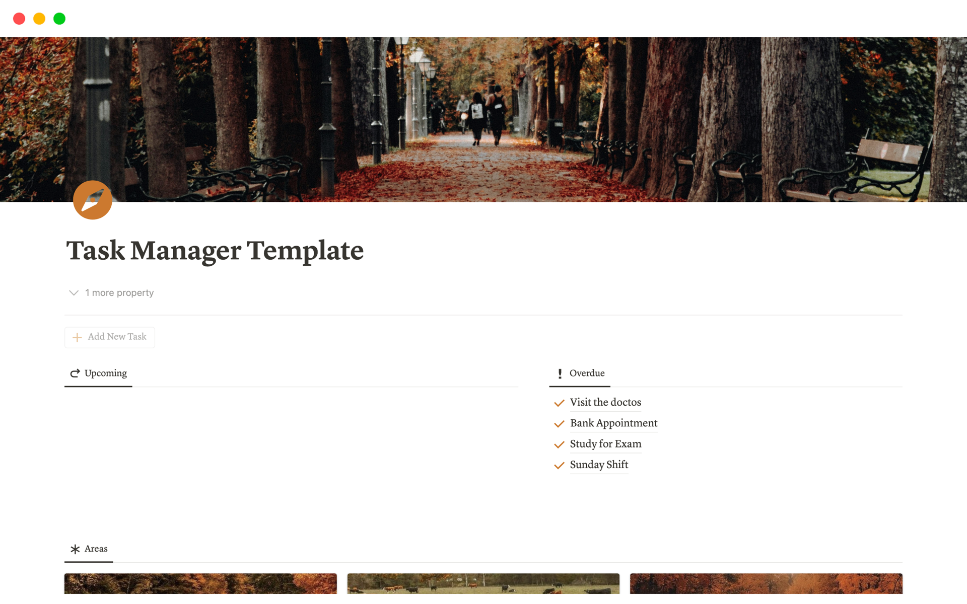 A template preview for  Cozy Aesthetic Autumn Task Manager