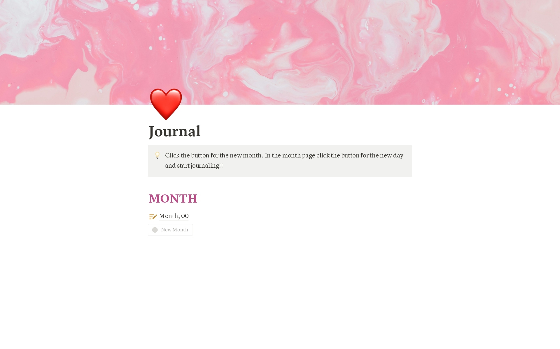 Vista previa de una plantilla para Journal