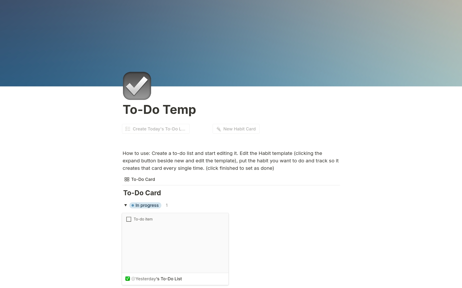 I set up my to-do list and use it daily. The last to-do list temp you need.