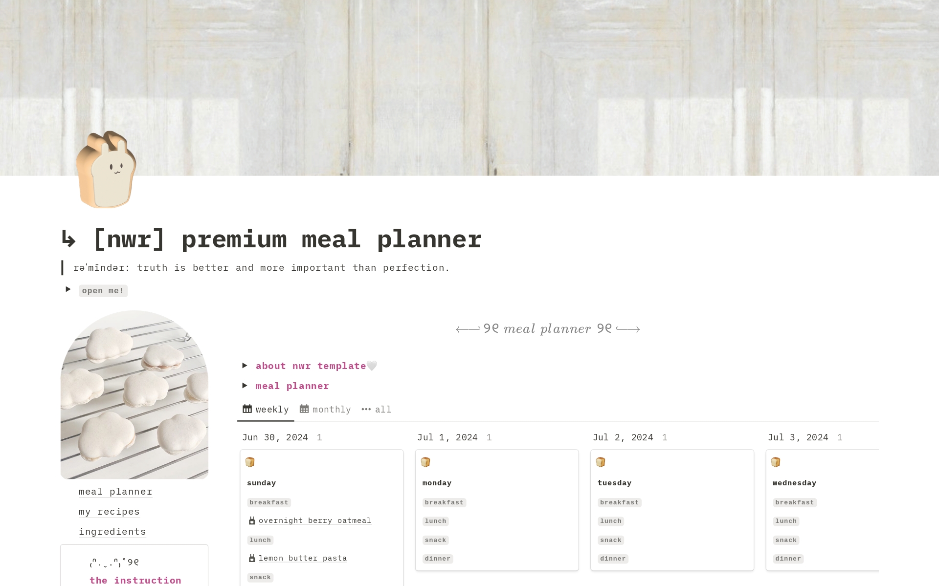 A template preview for Premium Meal Planner | Meal Plan with Ease