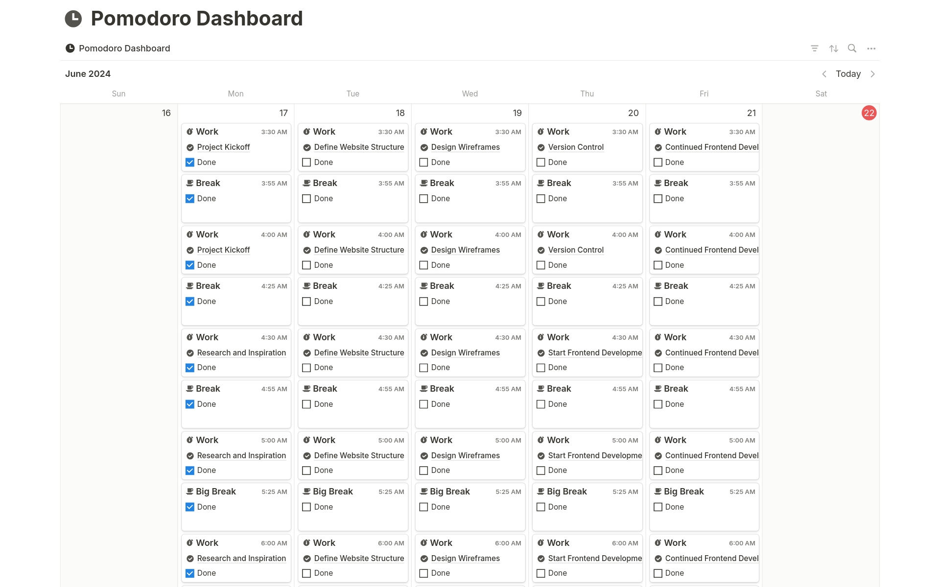 Pomodoro Dashboard: Time Your Tasks, Master Your Day!