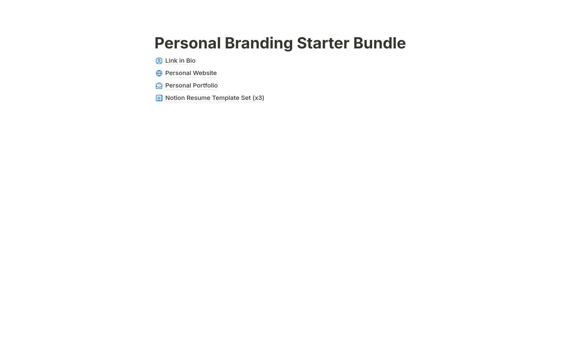 A template preview for Personal Branding Starter Bundle