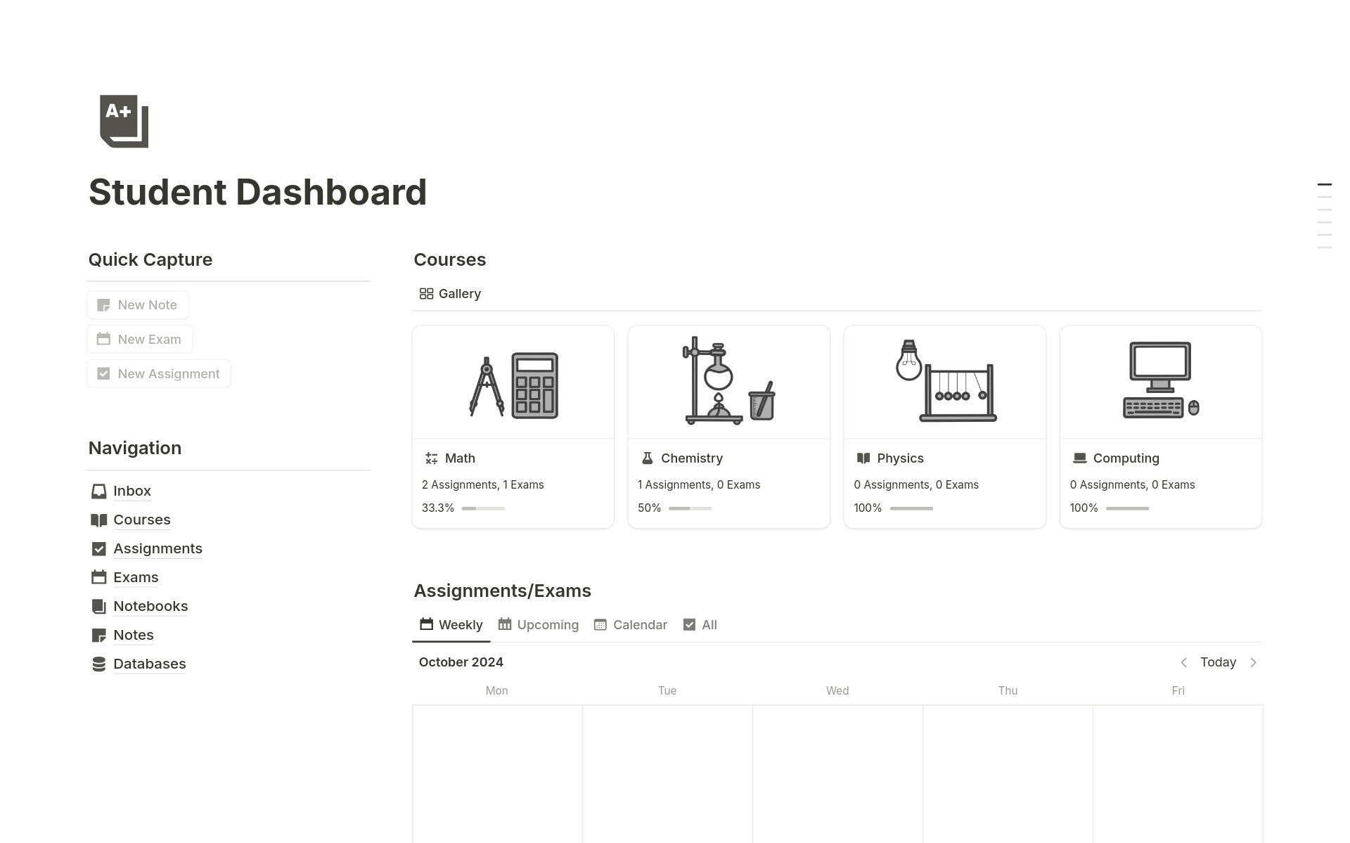 Easlo's Student Dashboard Template By Easlo | Notion Marketplace