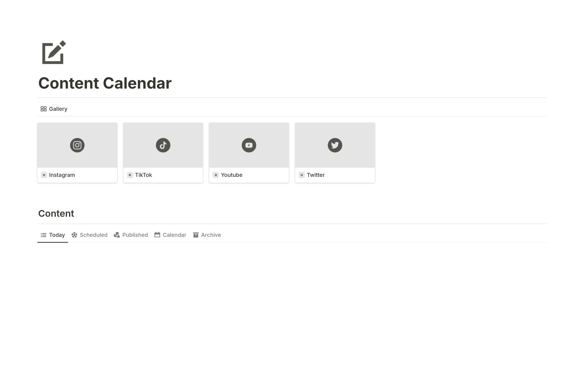 Organize and Manage Your Content Calendar with Notion.
